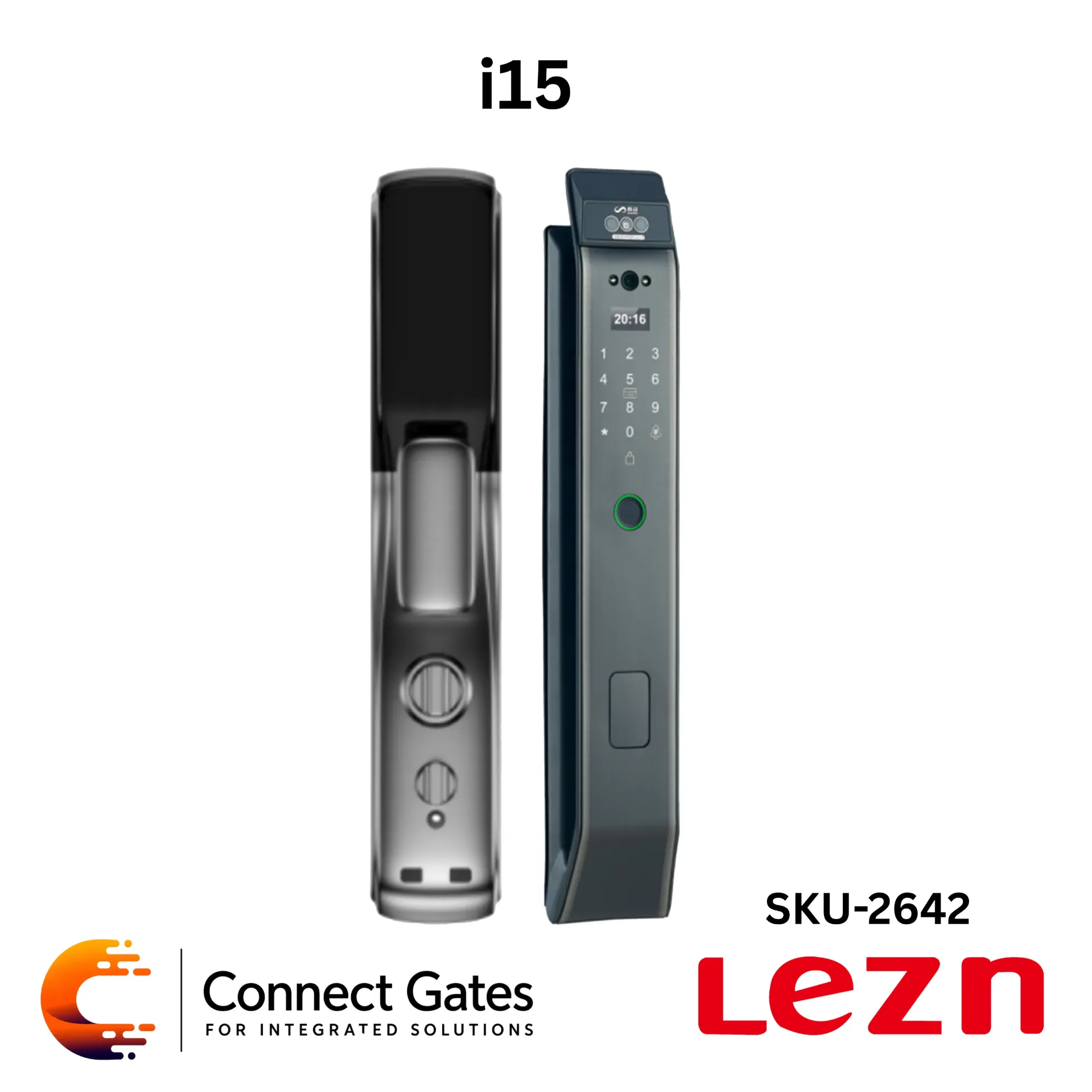 [i15] LEZN i15 – Smart Door Lock for Wooden & Armored Doors with Fingerprint, Password, IC Card, Tuya App & Smart Life App