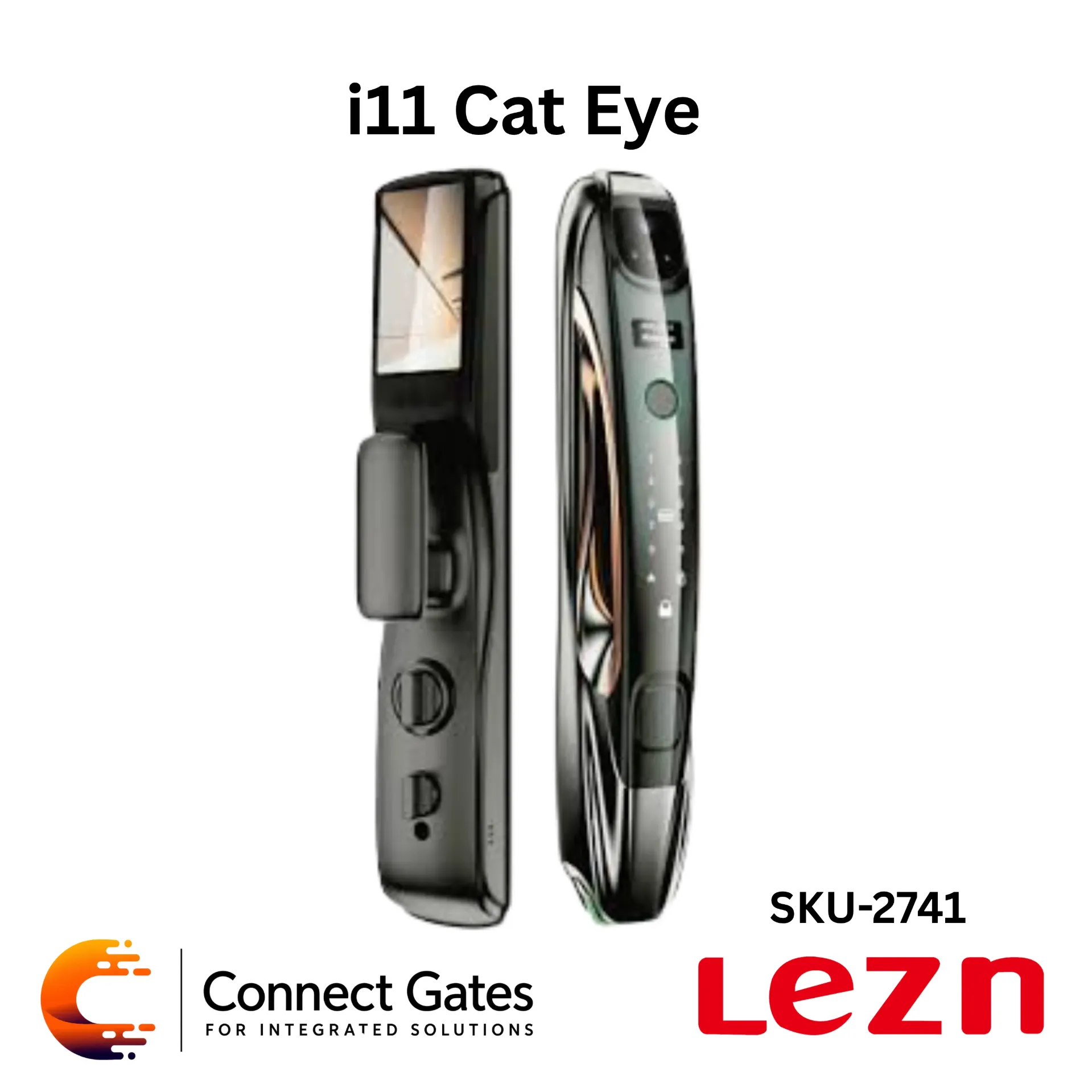 [i11 Cat Eye] LEZN i11 Cat Eye – Smart Active Video Intercom Door Lock for Wooden & Armored Doors with Fingerprint, Password, IC Card, Magic Eye Color Night Vision Camera, 4.5-inch Internal Screen, Child Safety System, Tuya App & Smart Life App