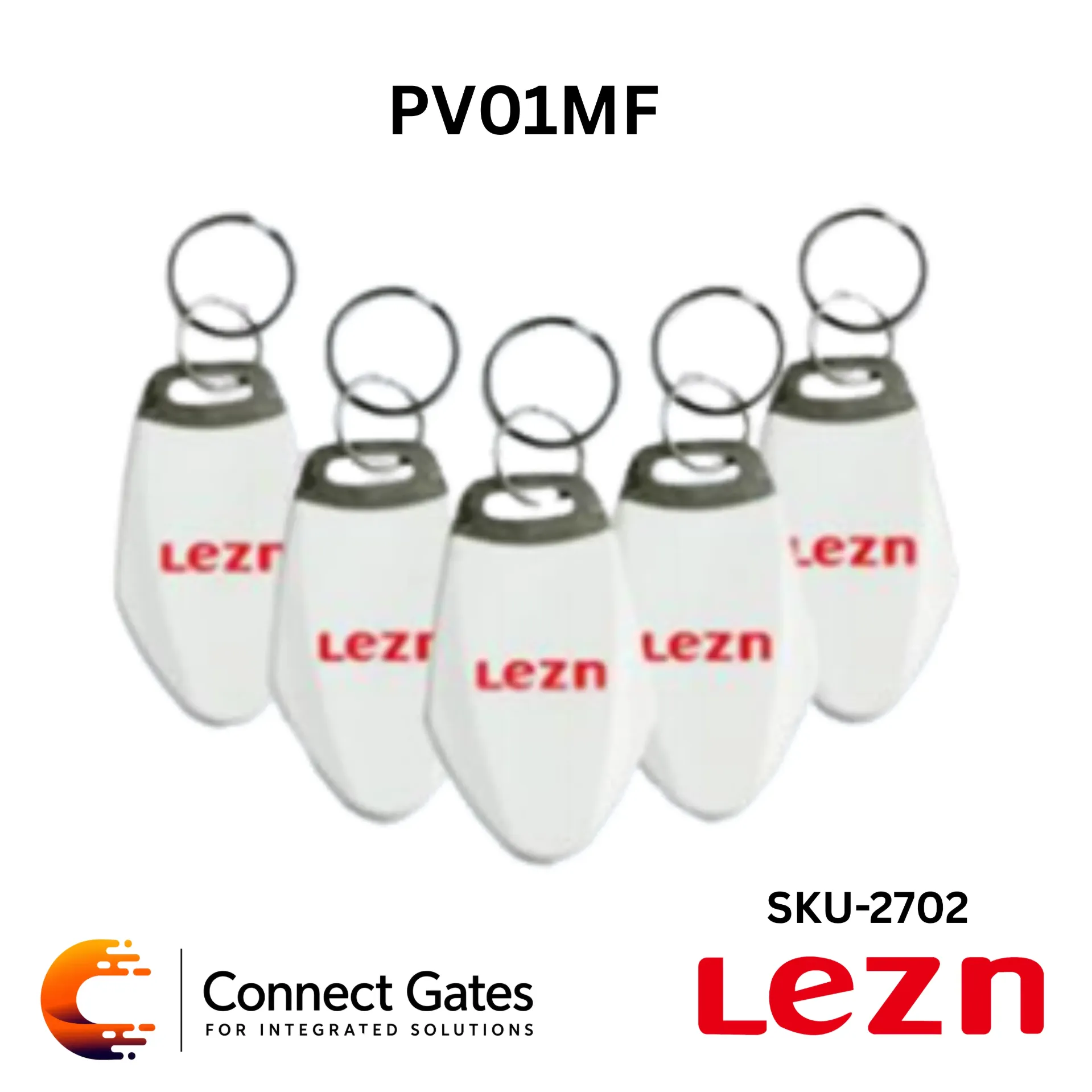 [PV01MF – 13.56KHz] LEZN PV01MF – 13.56KHz RFID Keychain Card with LEZN Logo for Smart Door Lock Access