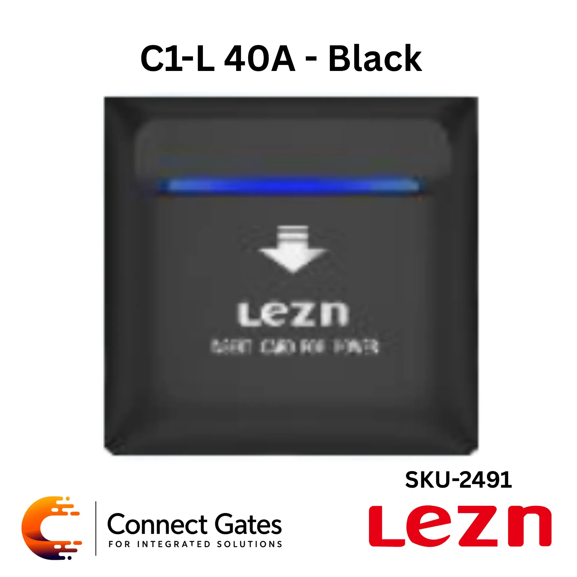 [C1-L40A Black] LEZN C1-L40A Black – Hotel Energy Saving Switch with TEMIC Proximity ID 125KHz Card Support for Guestroom Light Control