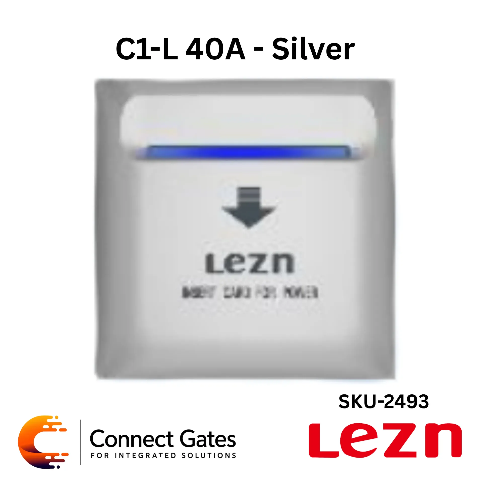 [C1-L40A Silver] LEZN C1-L40A Silver – Hotel Energy Saving Switch with TEMIC Proximity ID 125KHz Card Support for Guestroom Light Control