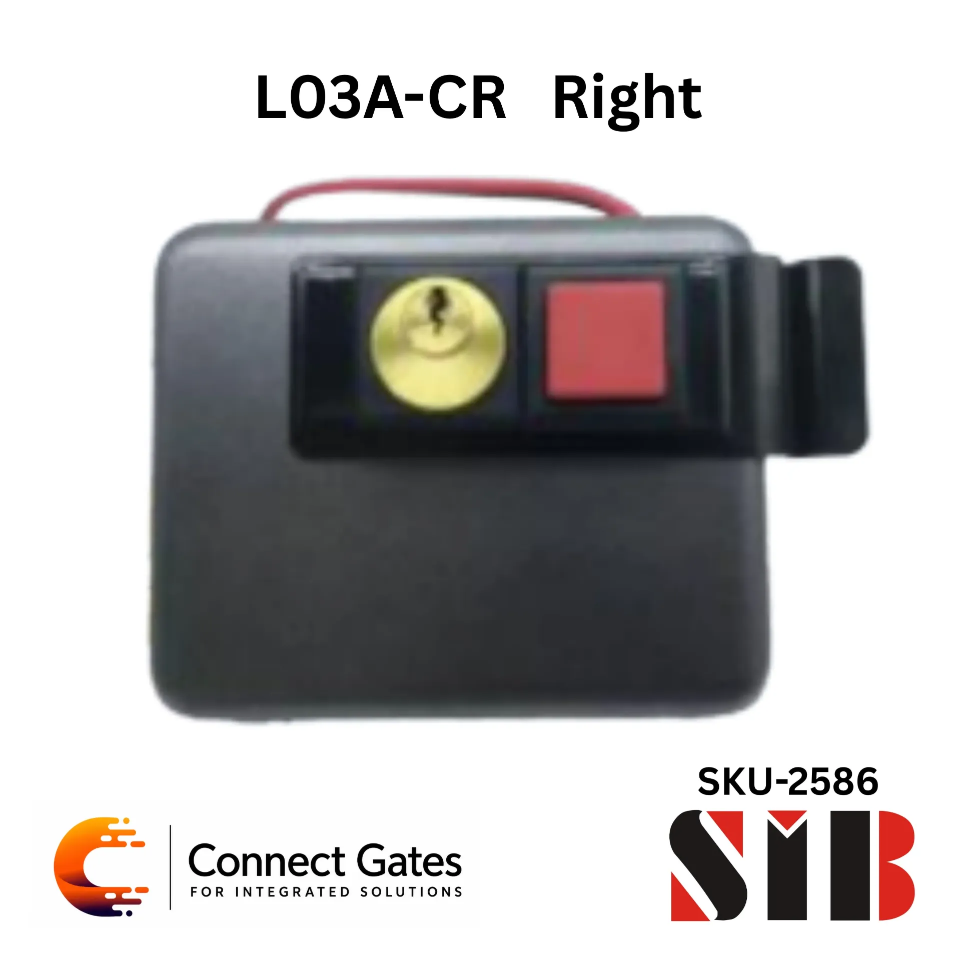 [SIB L03A-CR Right] SIB L03A-CR Right – Electric Lock Latch Rim Door Lock for Access Control & Intercom Systems, Right Side, 12V DC/AC, 2–3A NO