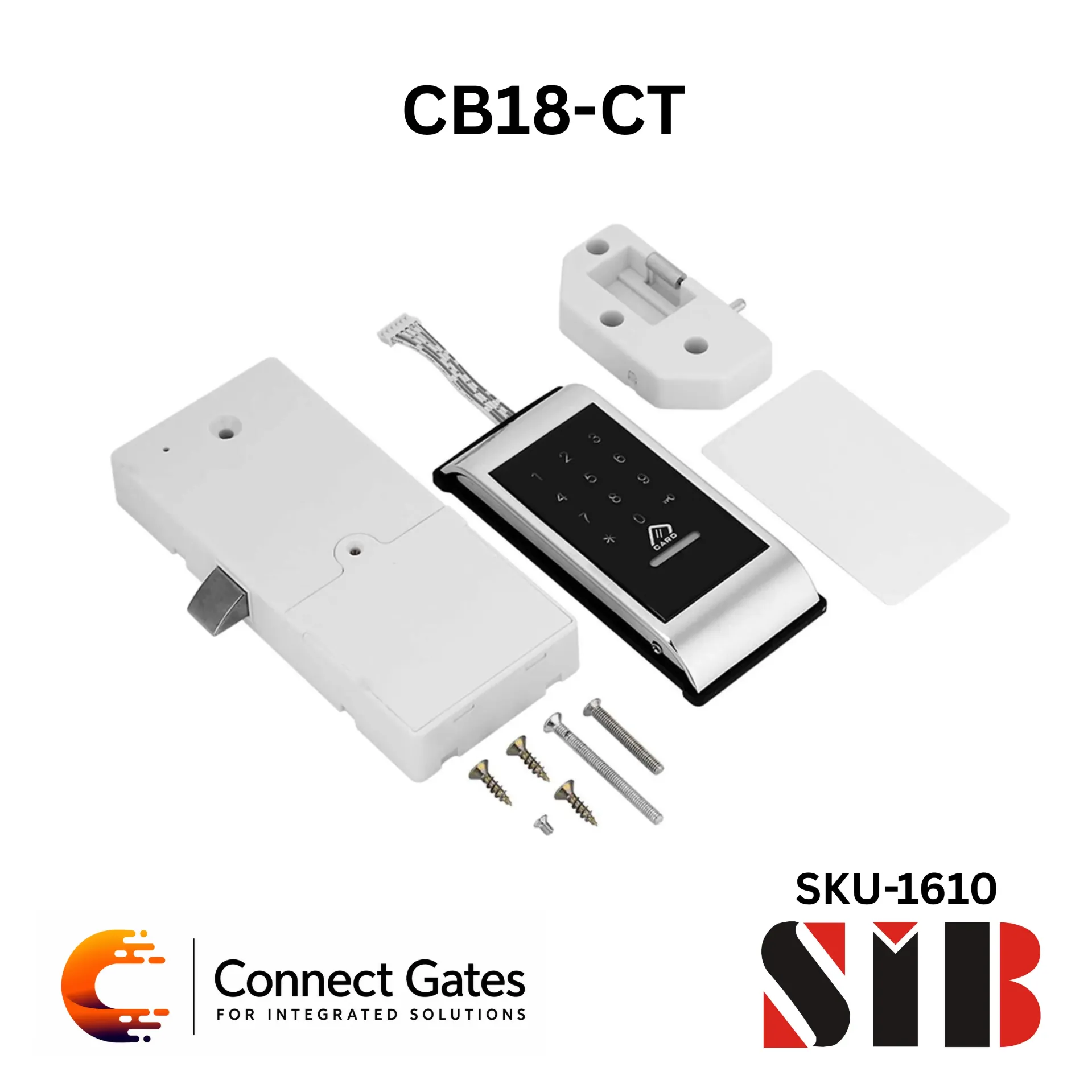 [SIB CB18-CT] SIB CB18-CT – Gym Digital Metal Case Electronic Cabinet Lock with Password Number Access, Wristband & ID 125KHz Card Support