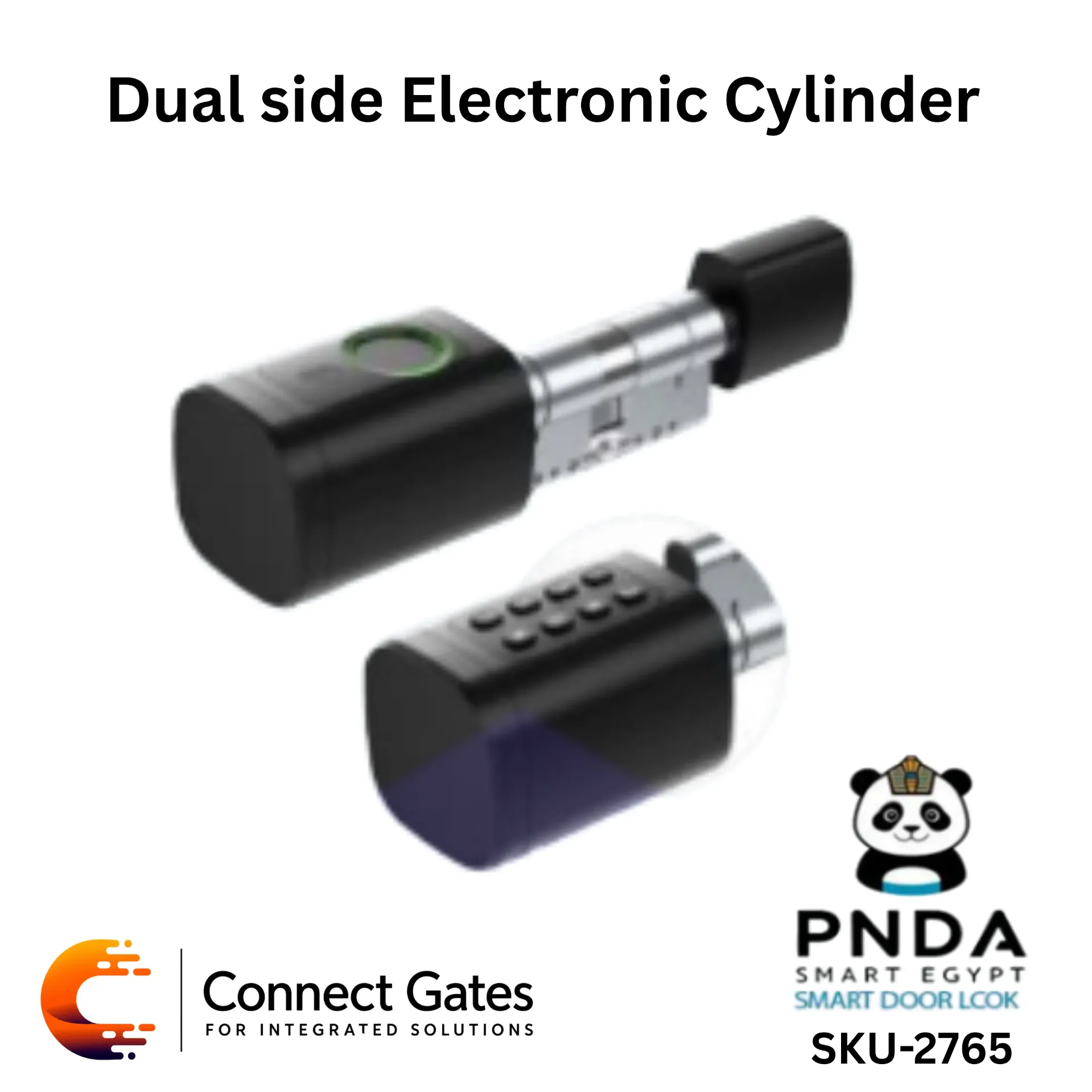 [PNDA Dual Side Electronic Cylinder] PNDA Dual Side Electronic Cylinder – Smart Cylinder Lock with Fingerprint, Password, NFC, IC 13.56MHz Mifare Card, Tuya App, Smart Life App & Mechanical Emergency Key