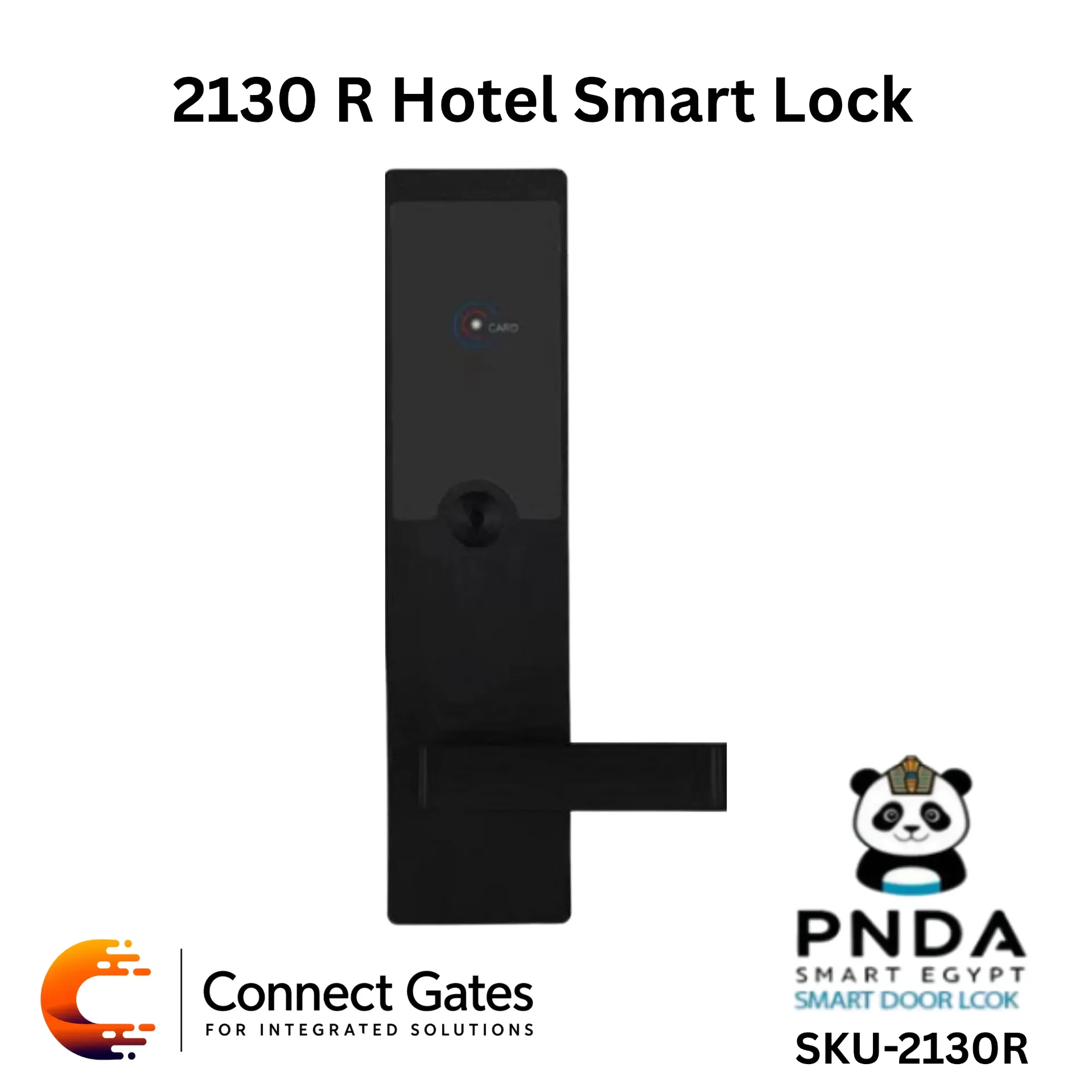 [PNDA Smart Lock Hotel Card + Key Right] PNDA Smart Lock Hotel Card + Key Right – RFID Electronic Hotel Door Lock for Wooden Doors with Card Access, Mechanical Emergency Key & Encoder Programming System