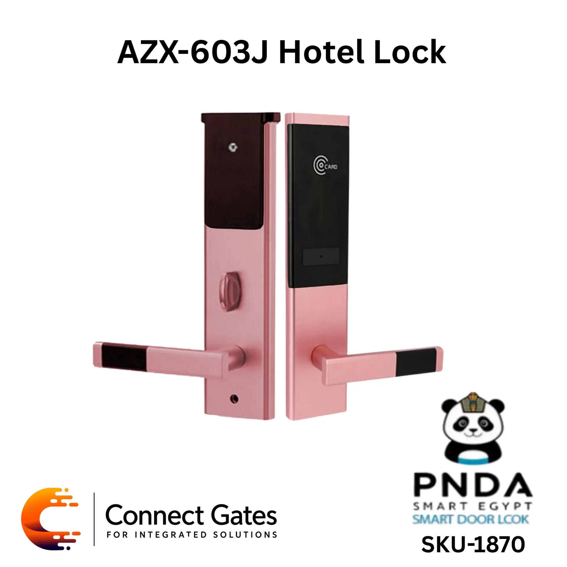 [PNDA AZX-603J] PNDA AZX-603J – RFID Hotel Door Lock Right Direction for Wooden Doors with Card Access, Mechanical Emergency Key & Encoder Programming System