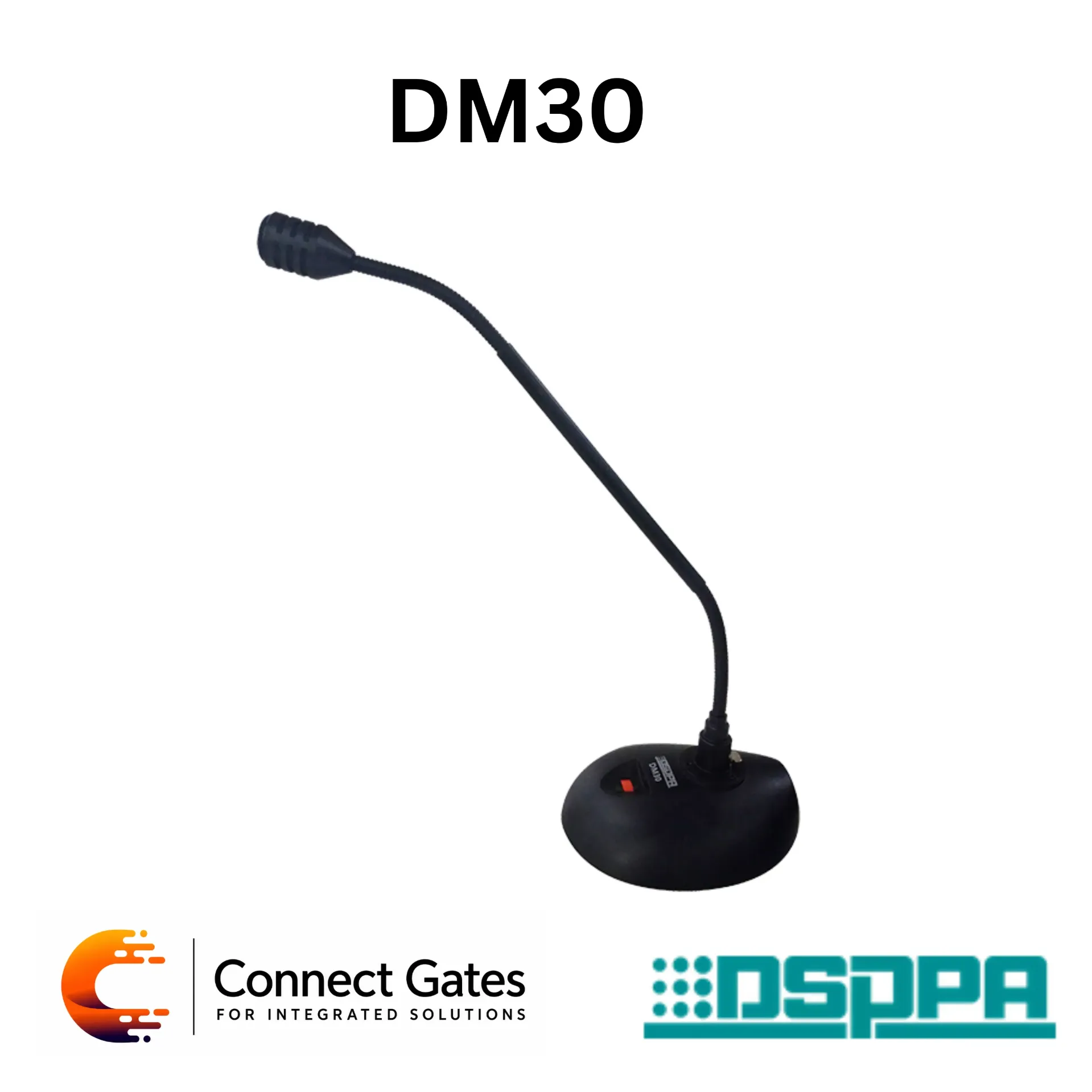[DM30 – Dynamic] DSPPA DM30 – Dynamic Desktop Microphone with Cardioid Pickup, Anti-Interference Design & 455mm Gooseneck