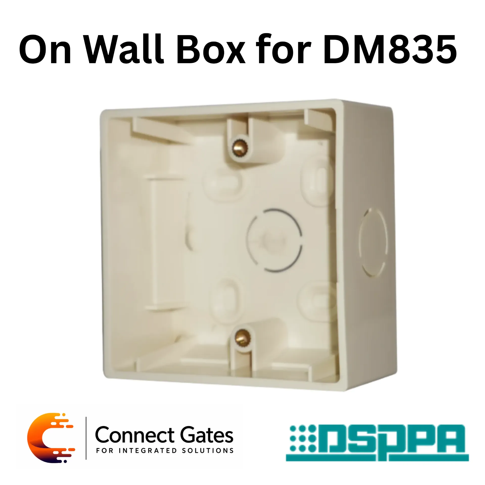 [DM835] DSPPA DM835 On-Wall Plastic Mounting Box – Surface Mount Box for Volume Controllers and Audio Control Accessories