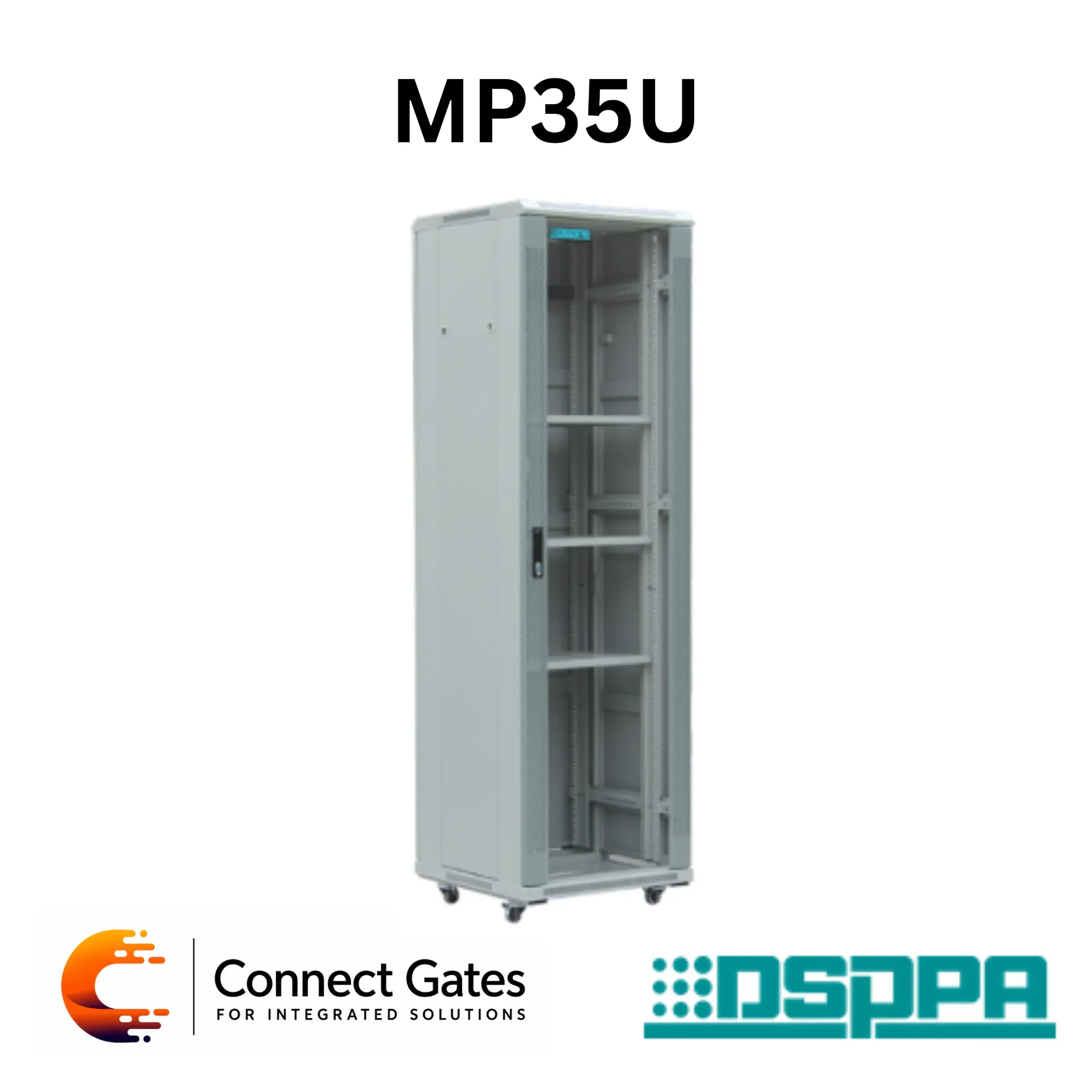 [MP35U] DSPPA MP35U – 35U Professional 19-Inch Audio Rack Cabinet with Dual Cooling Fans, Tempered Glass & 1800 × 600 × 600 mm Design