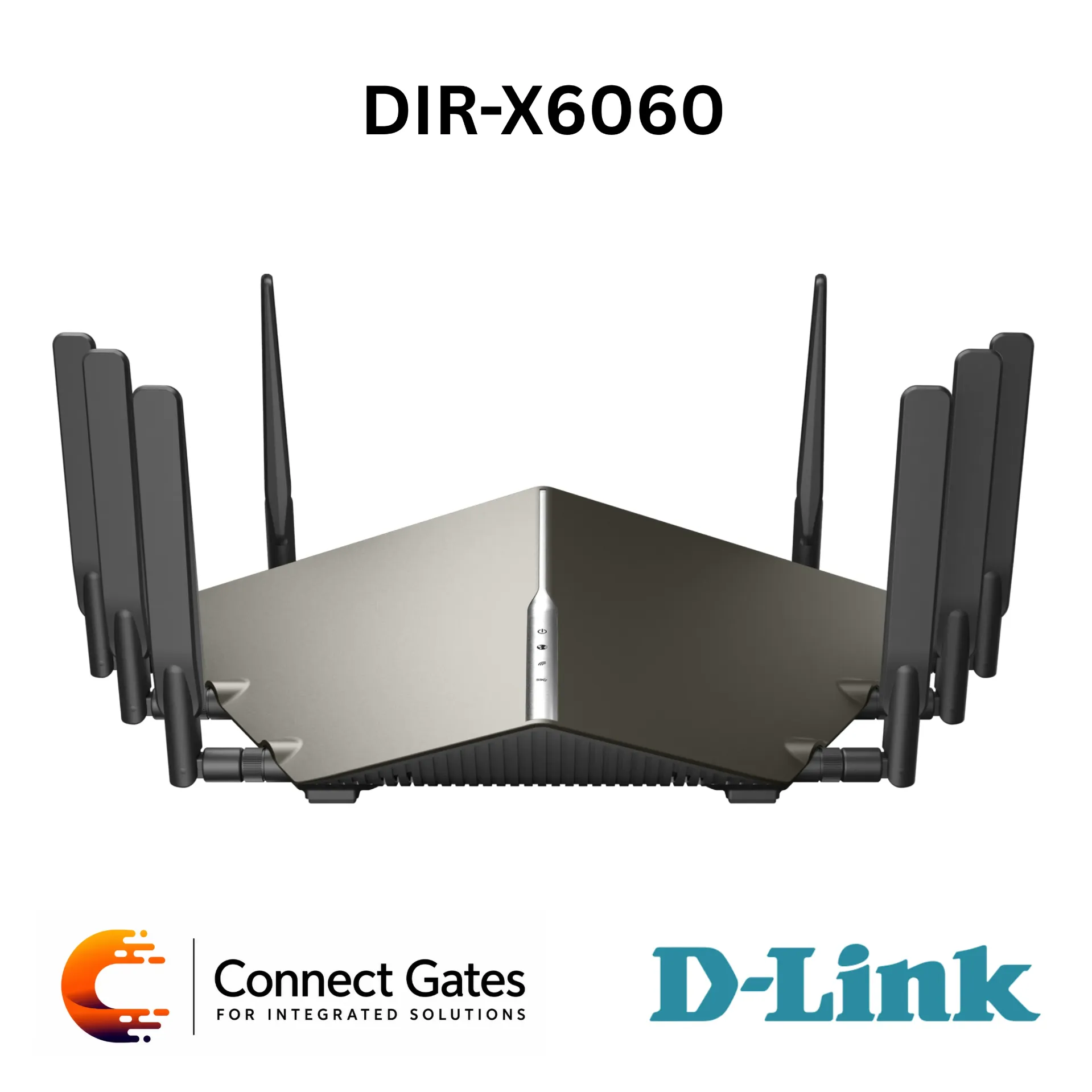 [DIR-X6060] D-Link DIR-X6060 – AX6000 Wi-Fi 6 Router with 2.5G Multi-Gigabit WAN, 4 Gigabit LAN Ports, 8 External Antennas & USB 3.0