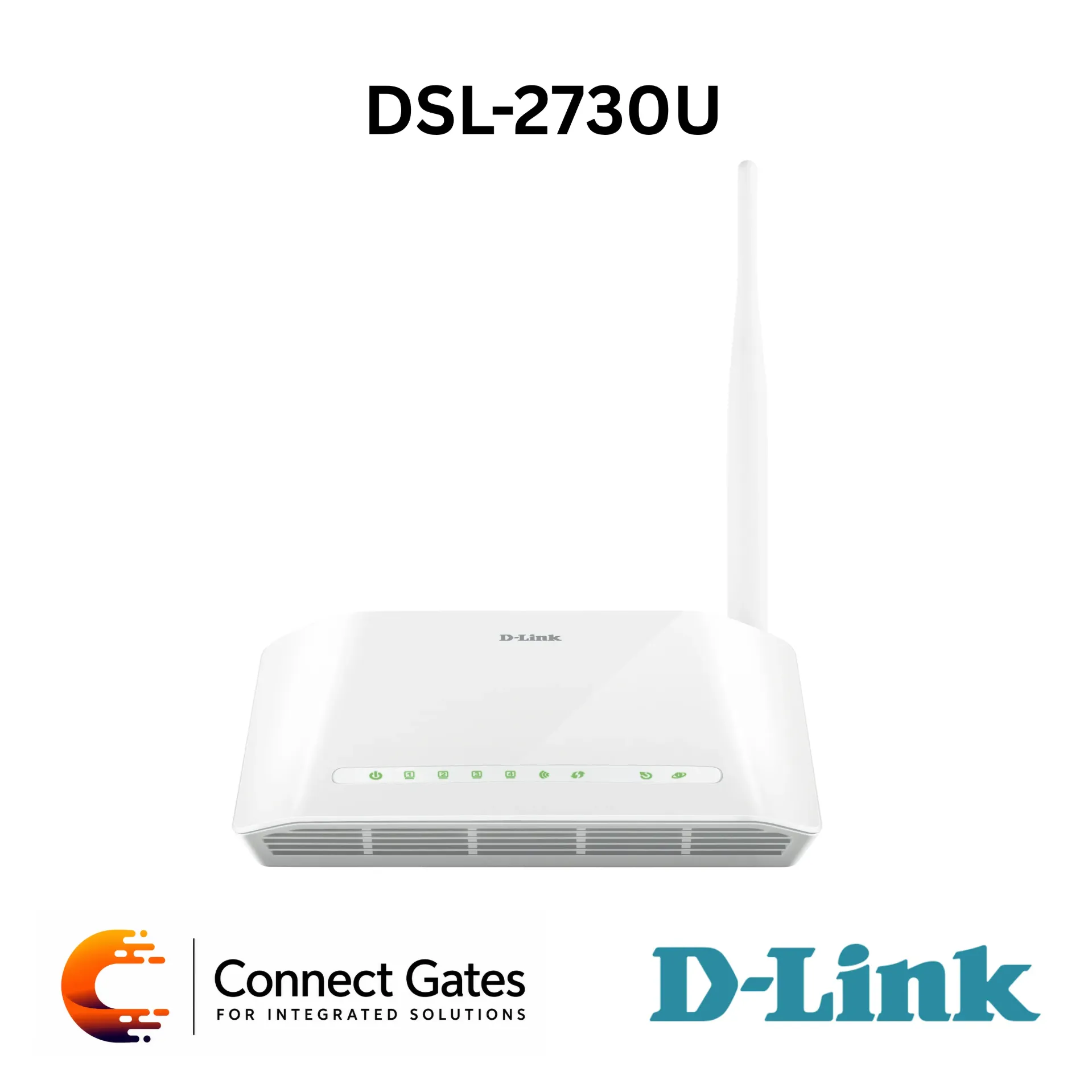 [DSL-2730U] D-Link DSL-2730U – Wireless N150 ADSL2+ 4-Port Router with QoS, NAT Firewall, WPS & WPA/WPA2 Security