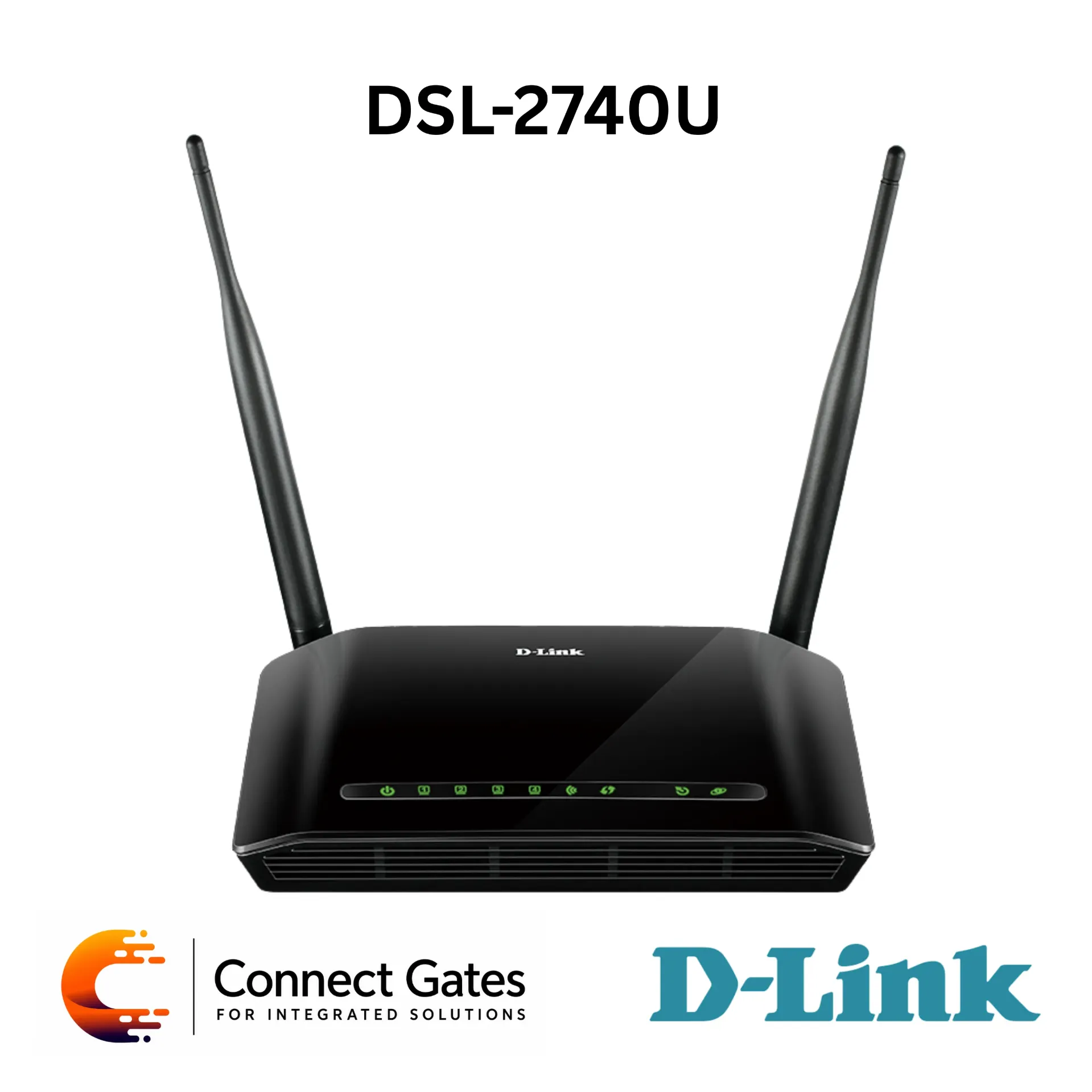 [DSL-2740U] D-Link DSL-2740U – Wireless N300 ADSL2+ 4-Port Wi-Fi Router with QoS, NAT Firewall, WPS & WPA/WPA2 Security