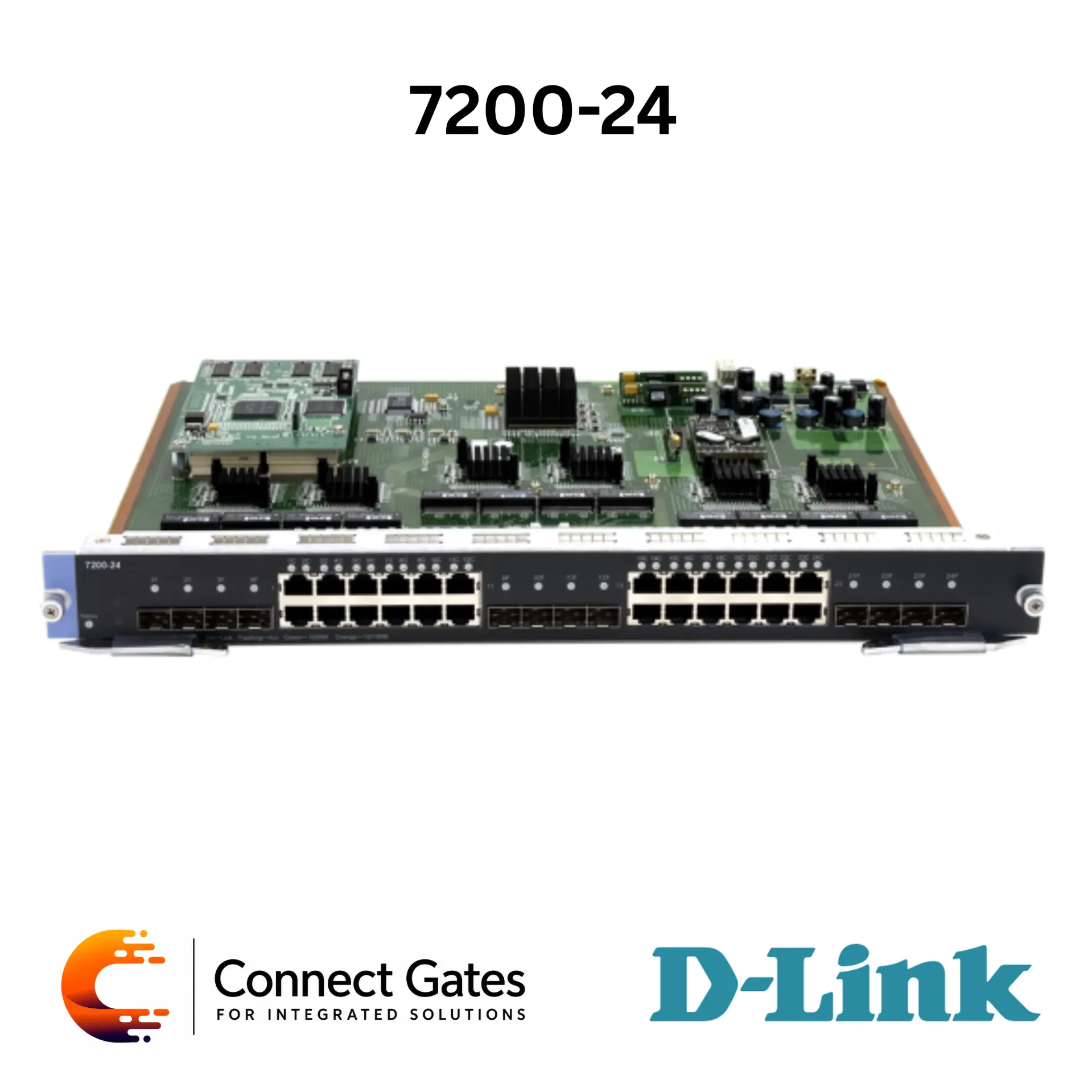 [7200-24] D-Link 7200-24 – 12-Port Gigabit + 12 Combo Copper/Fiber Module for DES-7200 Series Chassis Switches
