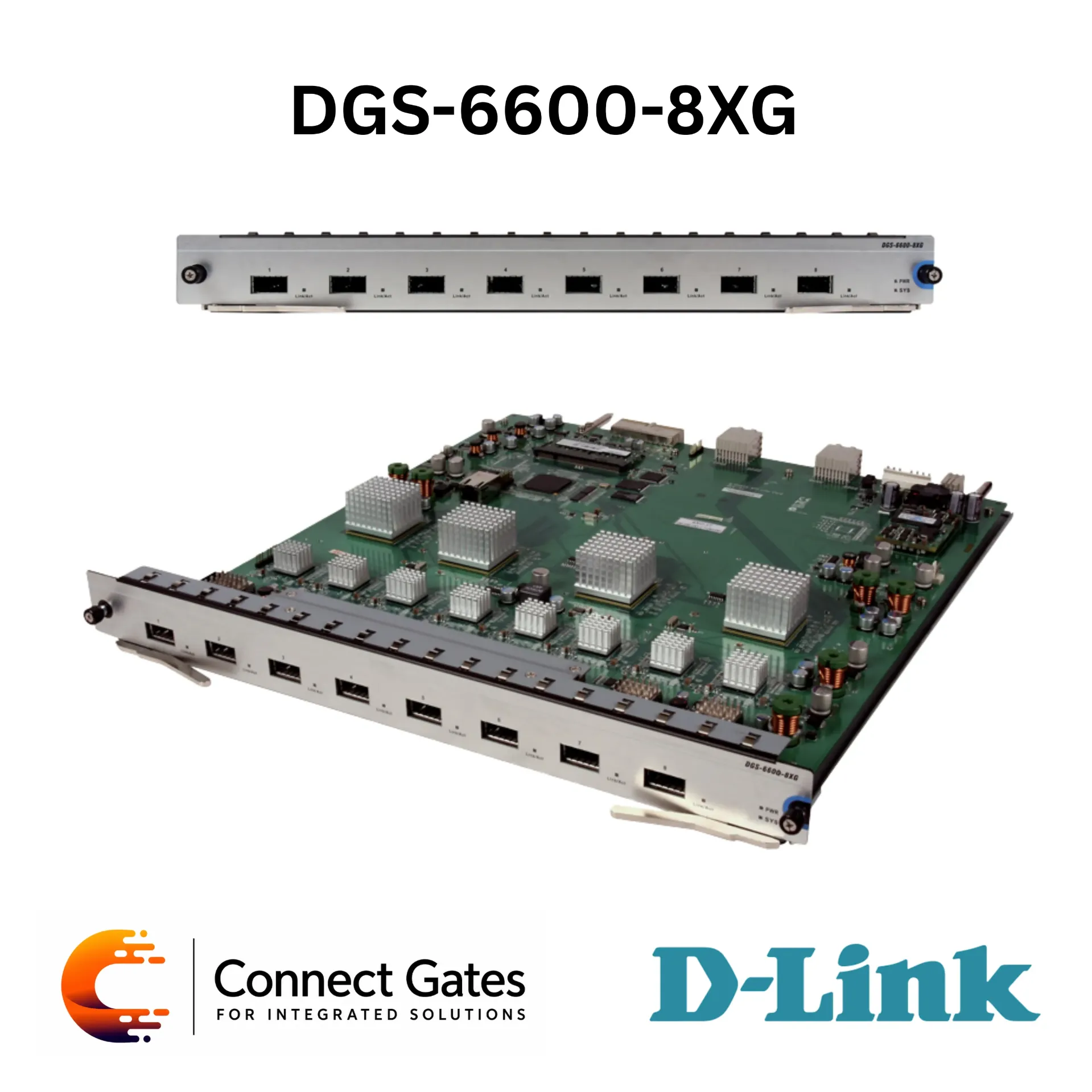 [DGS-6600-8XG] D-Link DGS-6600-8XG – 8-Port 10-Gigabit XFP Module for DGS-6600 Chassis-Based Switches
