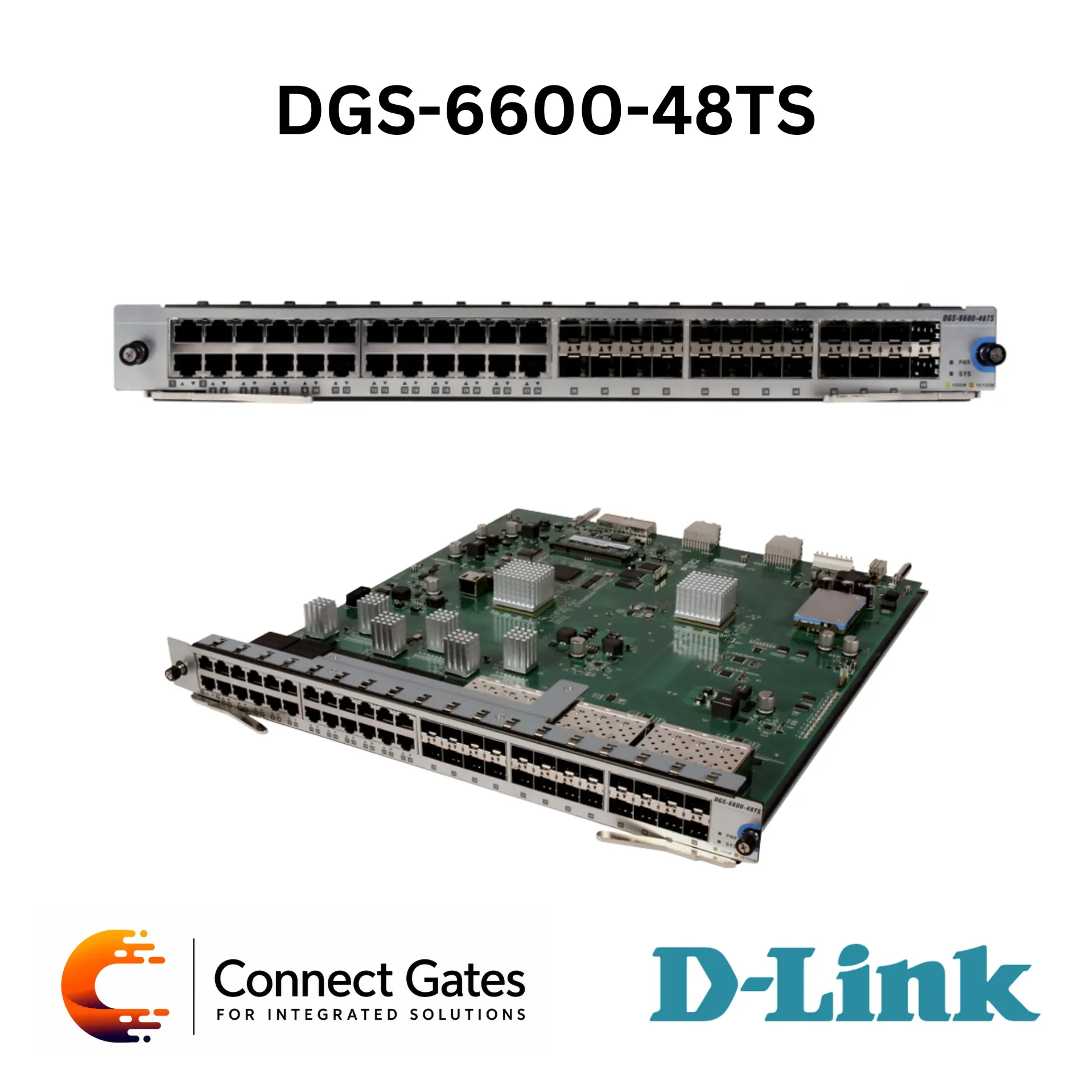 [DGS-6600-48TS] D-Link DGS-6600-48TS – 24-Port Gigabit RJ45 + 24-Port SFP Module for DGS-6600 Chassis-Based Enterprise Switches
