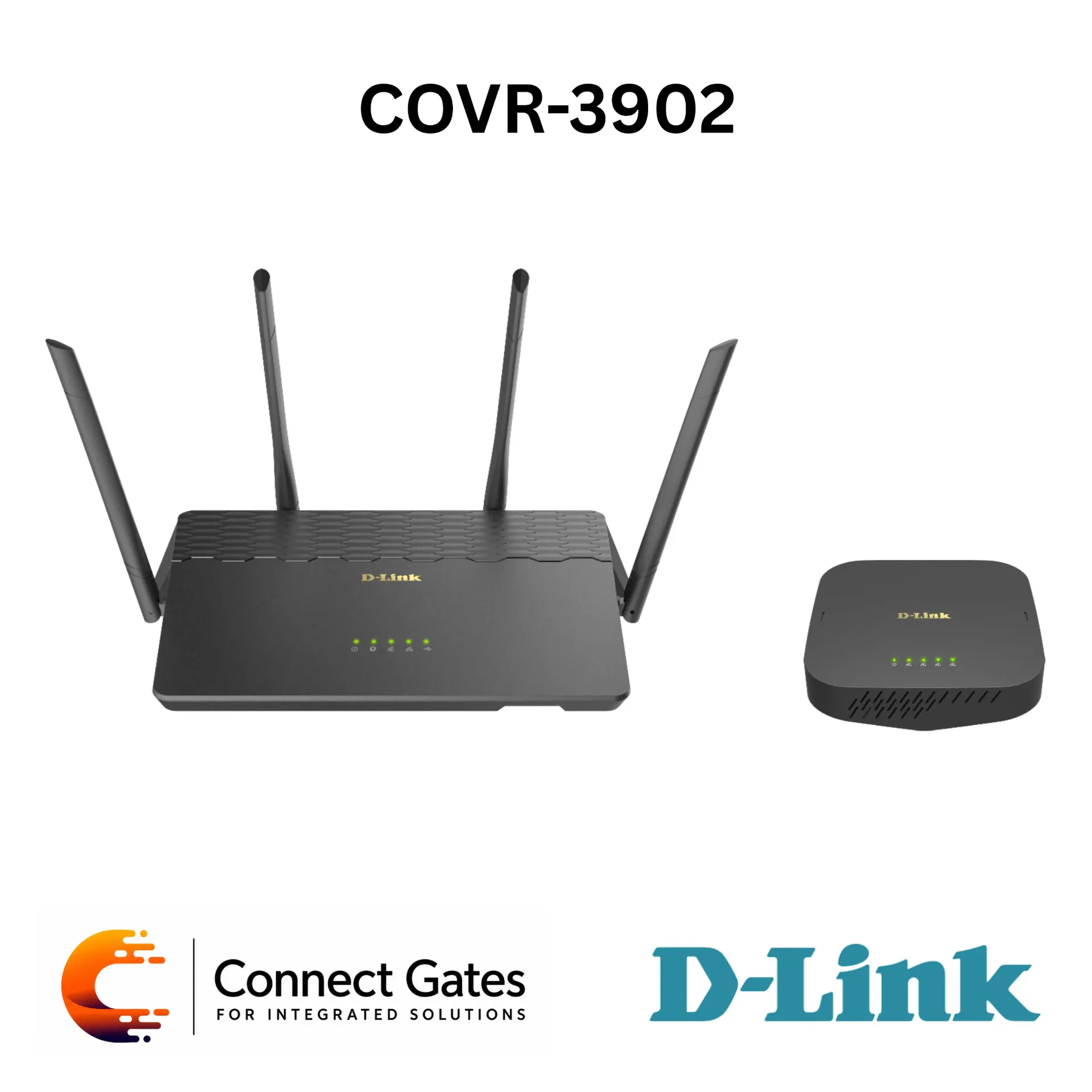 D-Link COVR-3902 – AC3900 Whole Home Wi-Fi System with AC2600 Router, AC1300 Range Extender, Seamless Roaming, 4x4 MU-MIMO & Gigabit Ethernet