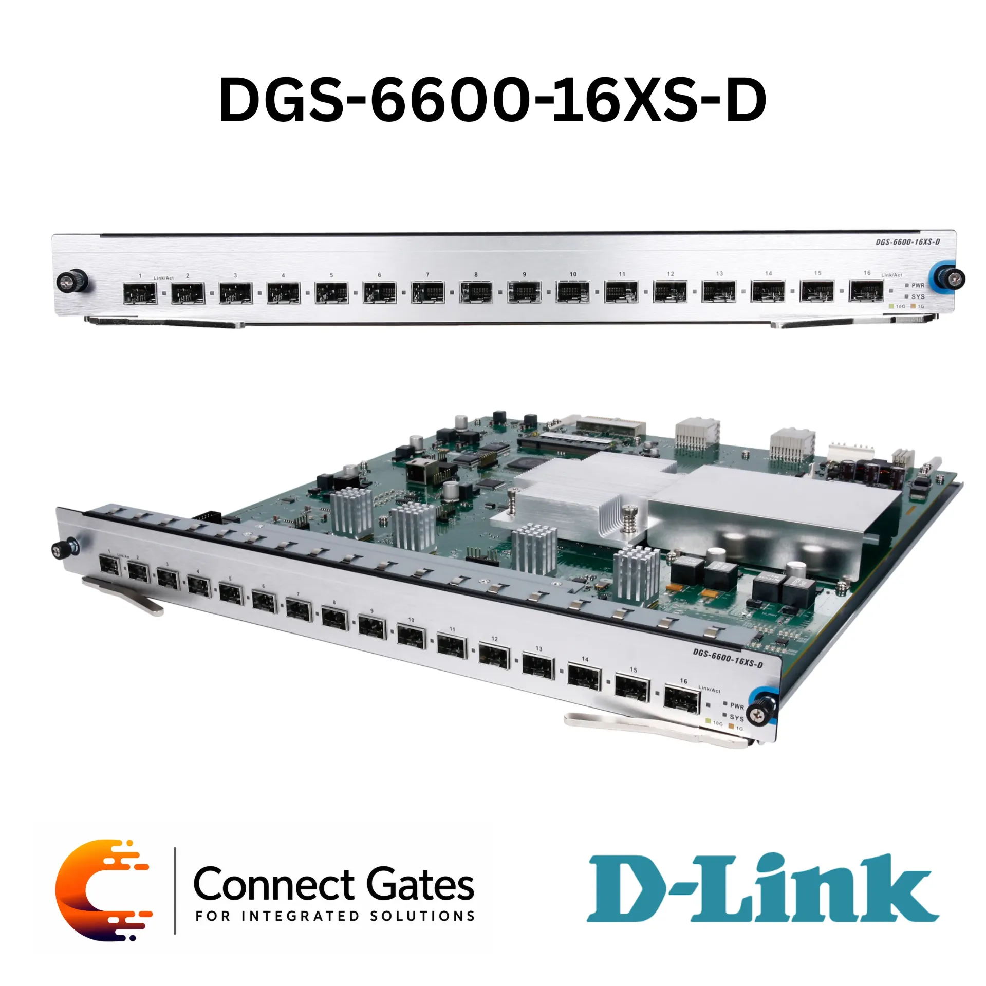 [DGS-6600-16XS-D] D-Link DGS-6600-16XS-D – 16-Port 10G SFP+ Module for DGS-6600 Chassis-Based Enterprise Switches