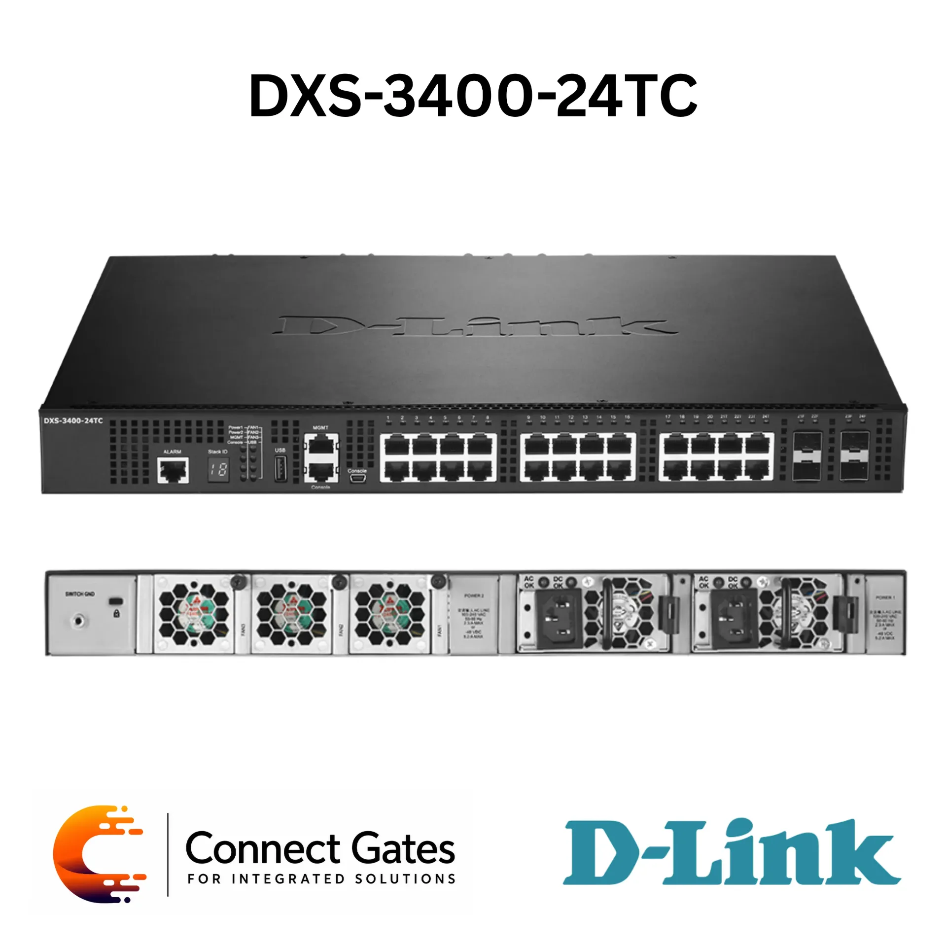 20-port 10GBASE-T and 4-port 10GBASE-T/SFP+ combo design L3 Managed Switch