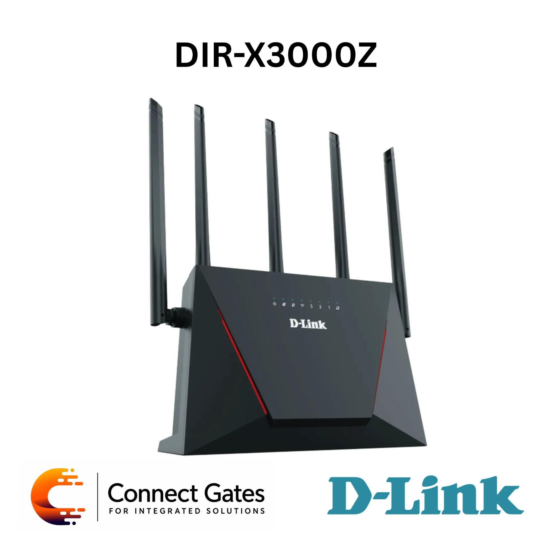 D-Link DIR-X3000Z – AX3000 Dual Band Gigabit Wi-Fi 6 Router with 5 High-Gain Antennas, Beamforming, 3 Gigabit LAN Ports, WPA3, EasyMesh & OFDMA