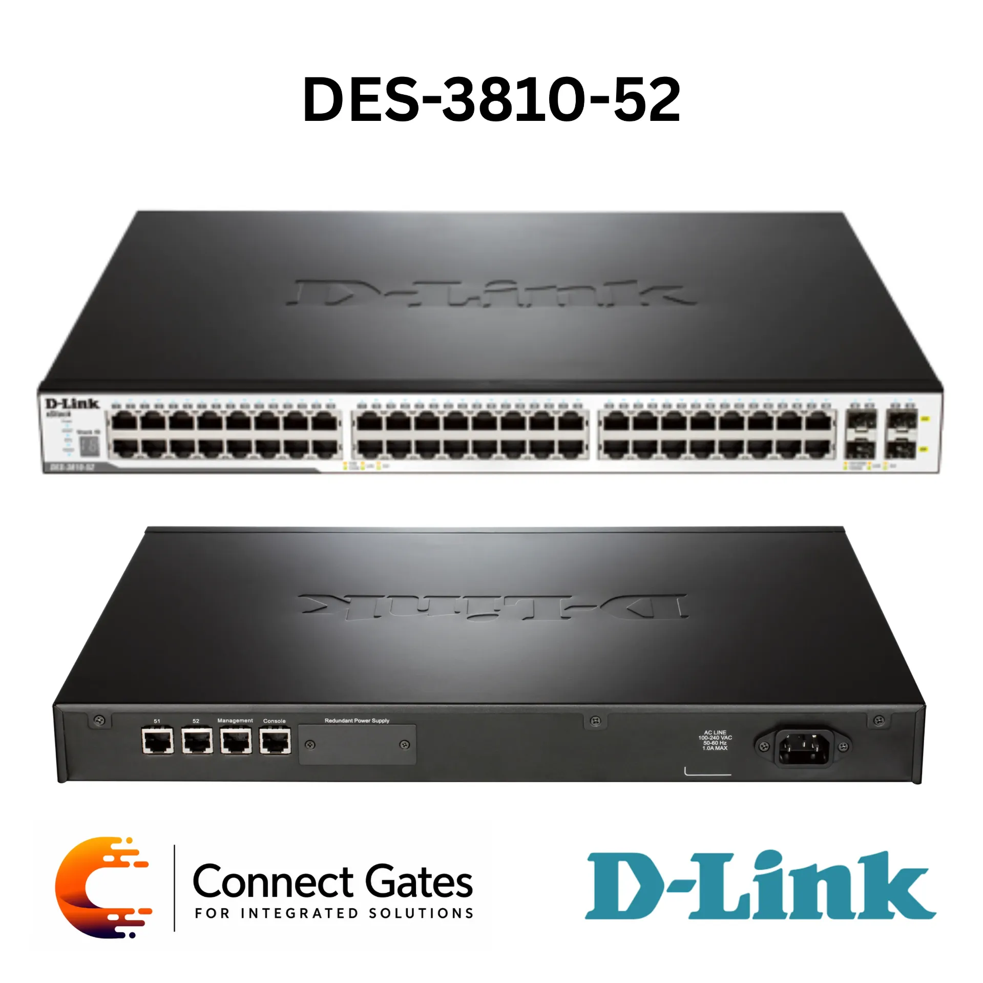 48-Port 10/100Mbps + 4 Combo 1000BASE-T/SFP L3 Managed Switch