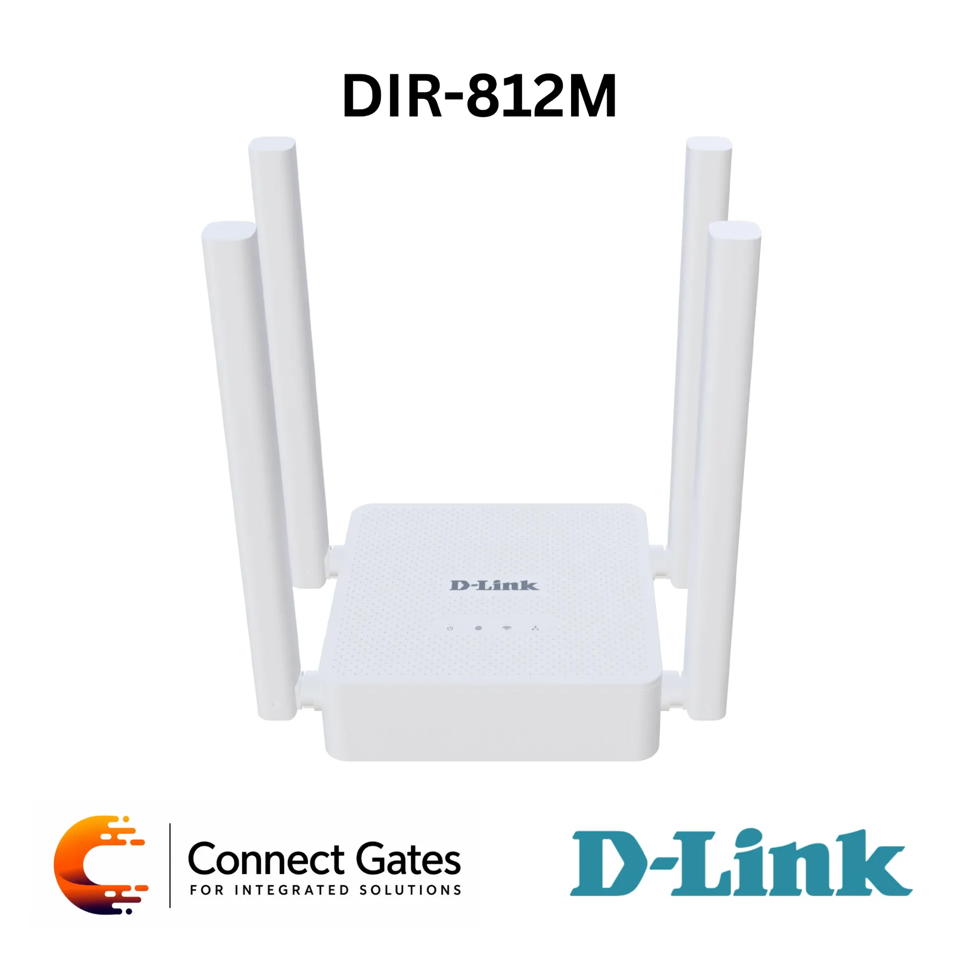 D-Link DIR-812M – AC1200 Dual Band Wi-Fi Router with 4 External Antennas, Easy Mesh, WPA3, 3 Fast Ethernet LAN Ports, Fast Ethernet WAN & Repeater Mode