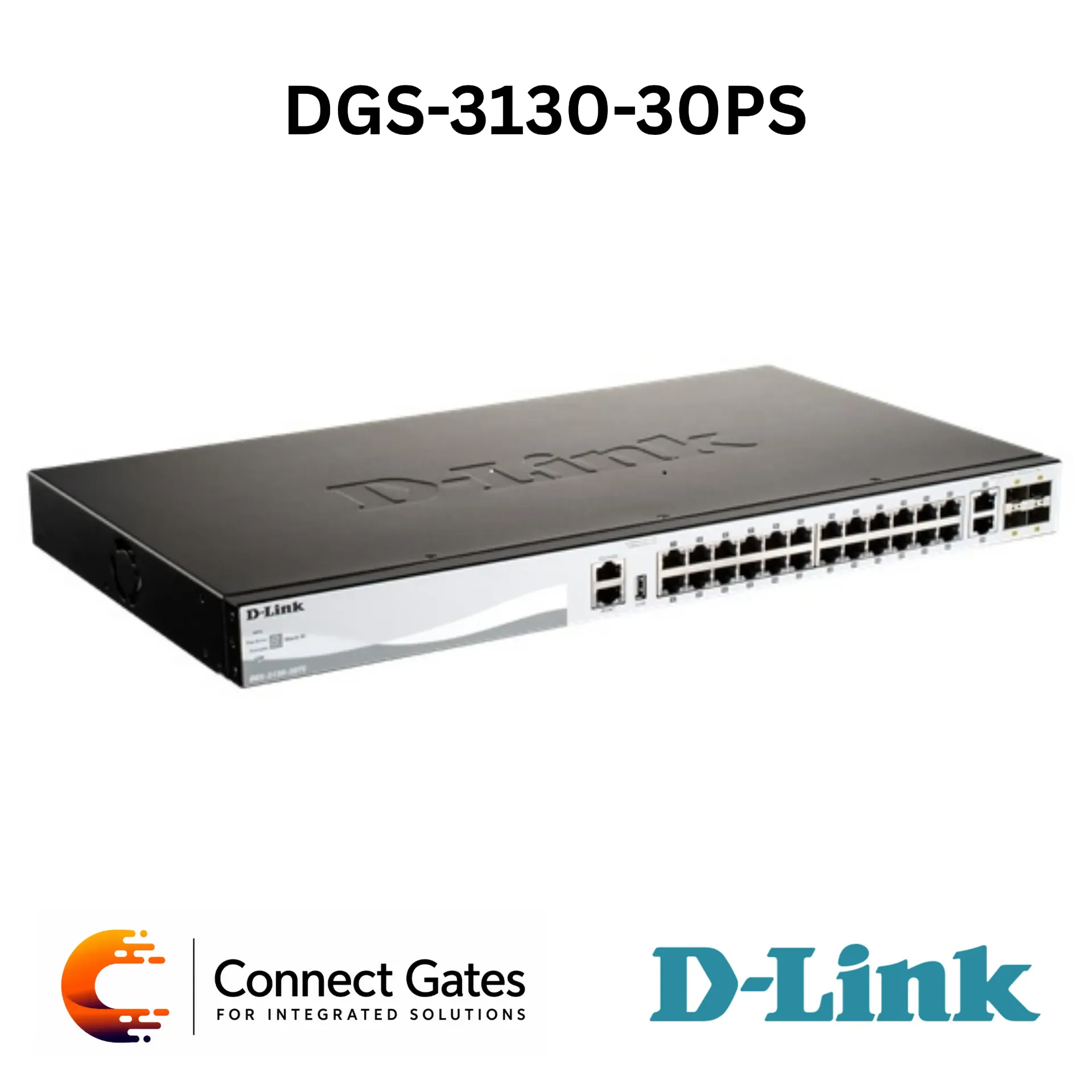 [DGS-3130-30PS] D-Link DGS-3130-30PS – 24-Port Gigabit PoE Lite Layer 3 Stackable Managed Switch with 10G Uplinks