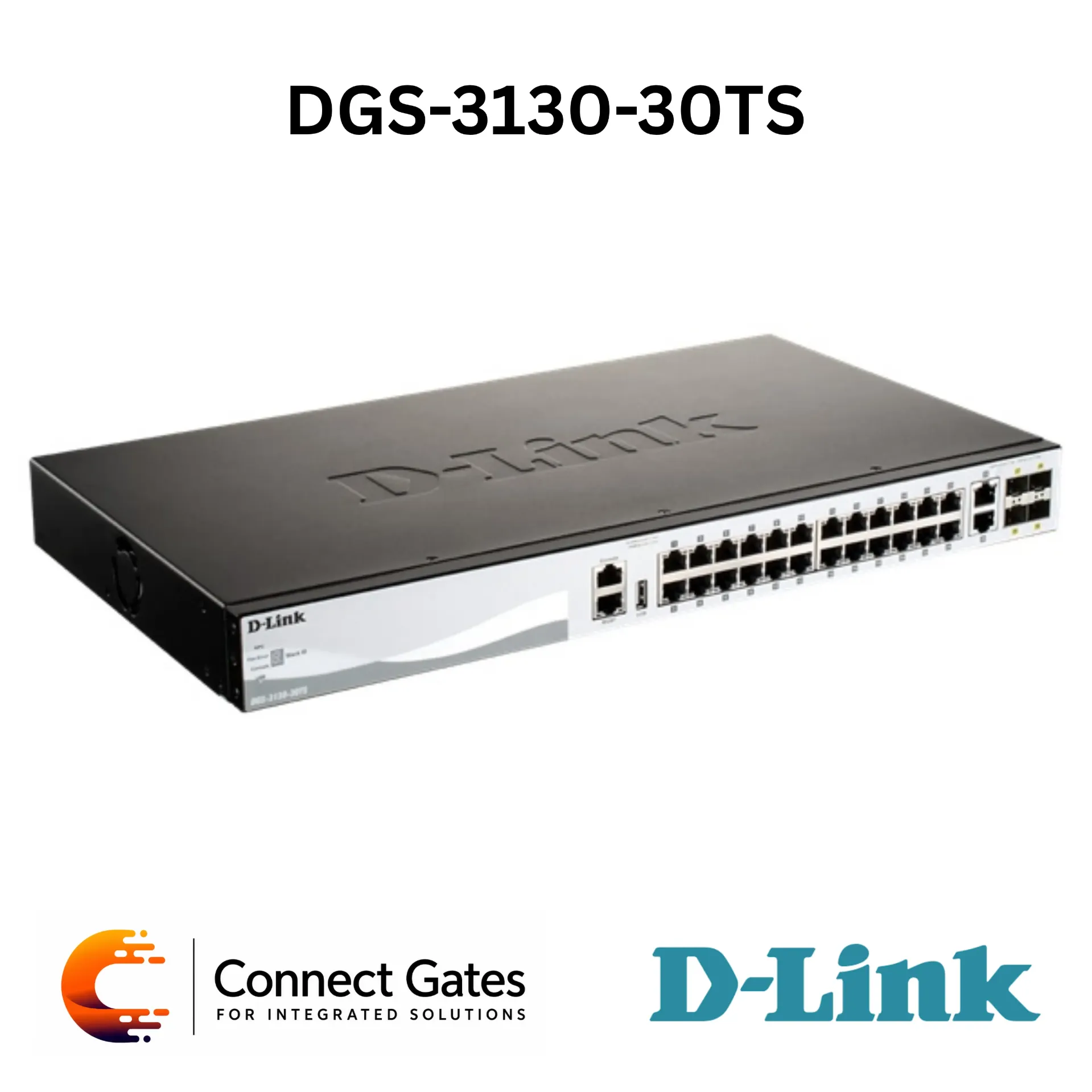 [DGS-3130-30TS] D-Link DGS-3130-30TS – 24-Port Gigabit Lite Layer 3 Stackable Managed Switch with 2 × 10GBASE-T & 4 × 10G SFP+ Uplinks