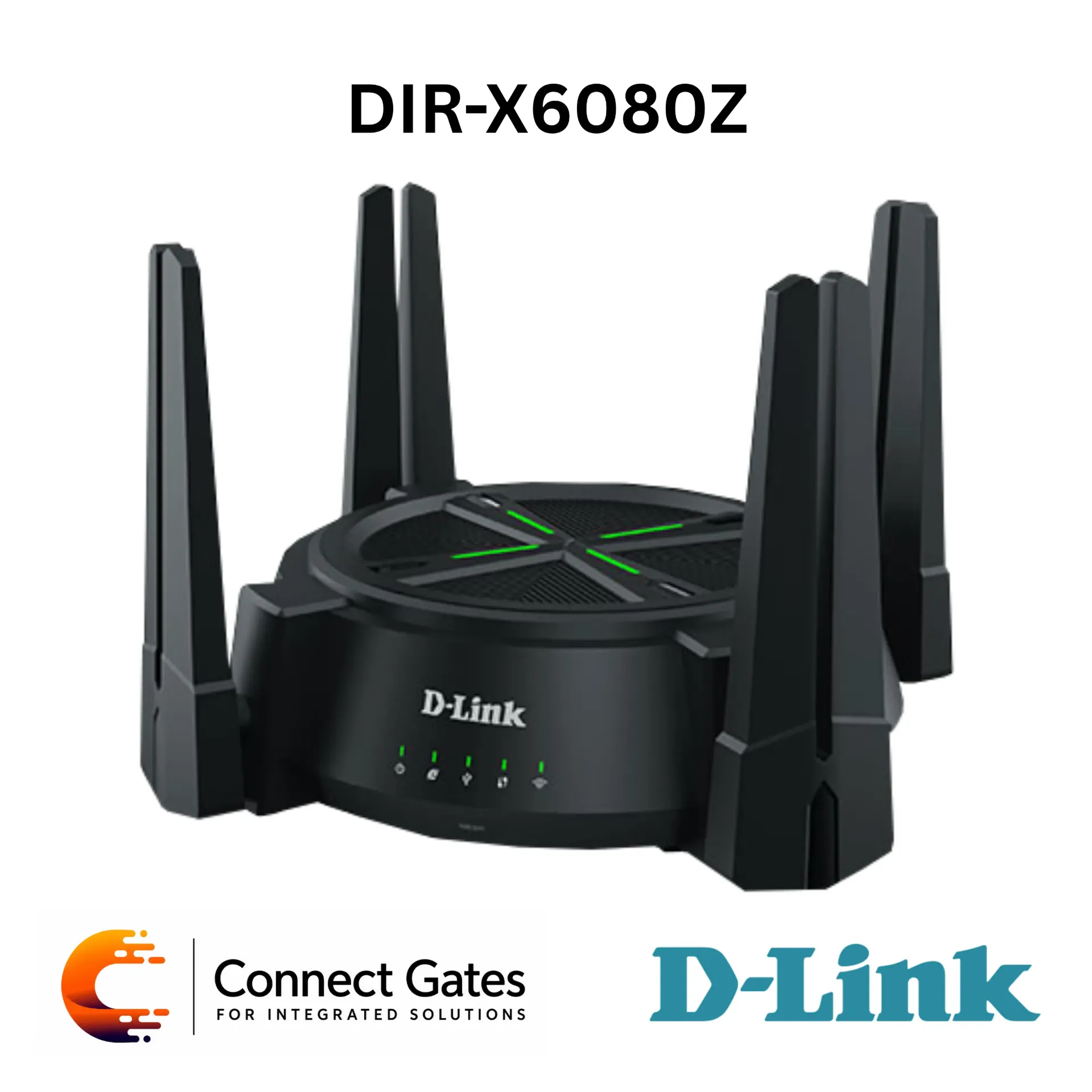 D-Link DIR-X6080Z – AX6000 Multi-Gigabit Wi-Fi 6 Router with 2.5G WAN, 2.5G LAN, 3 Gigabit LAN Ports, USB 3.0, EasyMesh, MU-MIMO, OFDMA & Quad-Core CPU