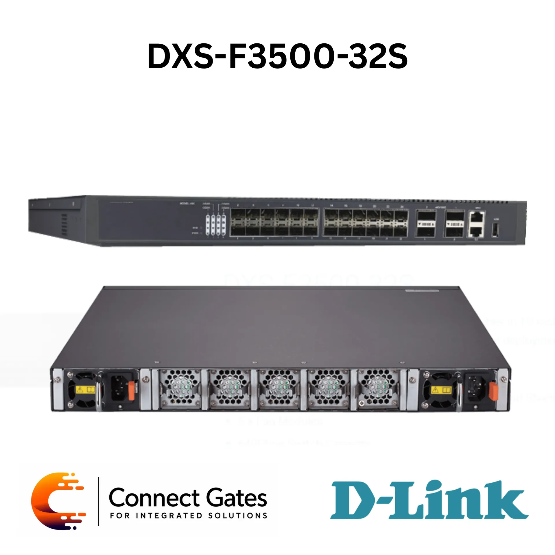 D-Link DXS-F3500-32S – 24-Port 10G SFP+ High-Density Data Center TOR Switch with 4 × 100G/40G QSFP28 Ports