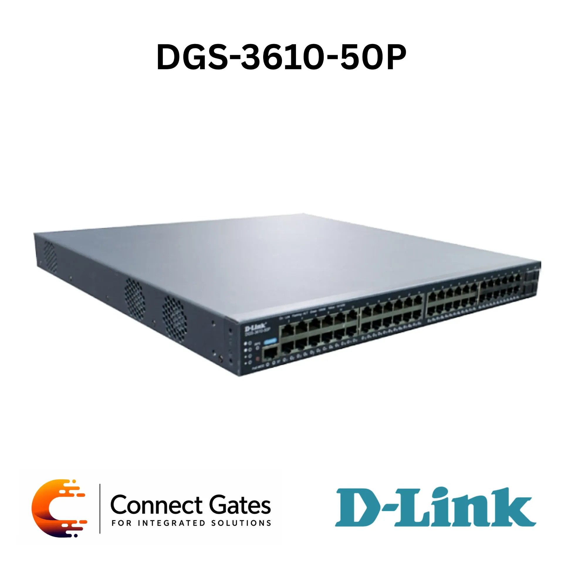 [DGS-3610-50P] D-Link DGS-3610-50P – 48-Port Gigabit PoE Layer 3 Managed Stackable Switch with 4 Combo SFP Ports & 2 × 10G Extension Slots