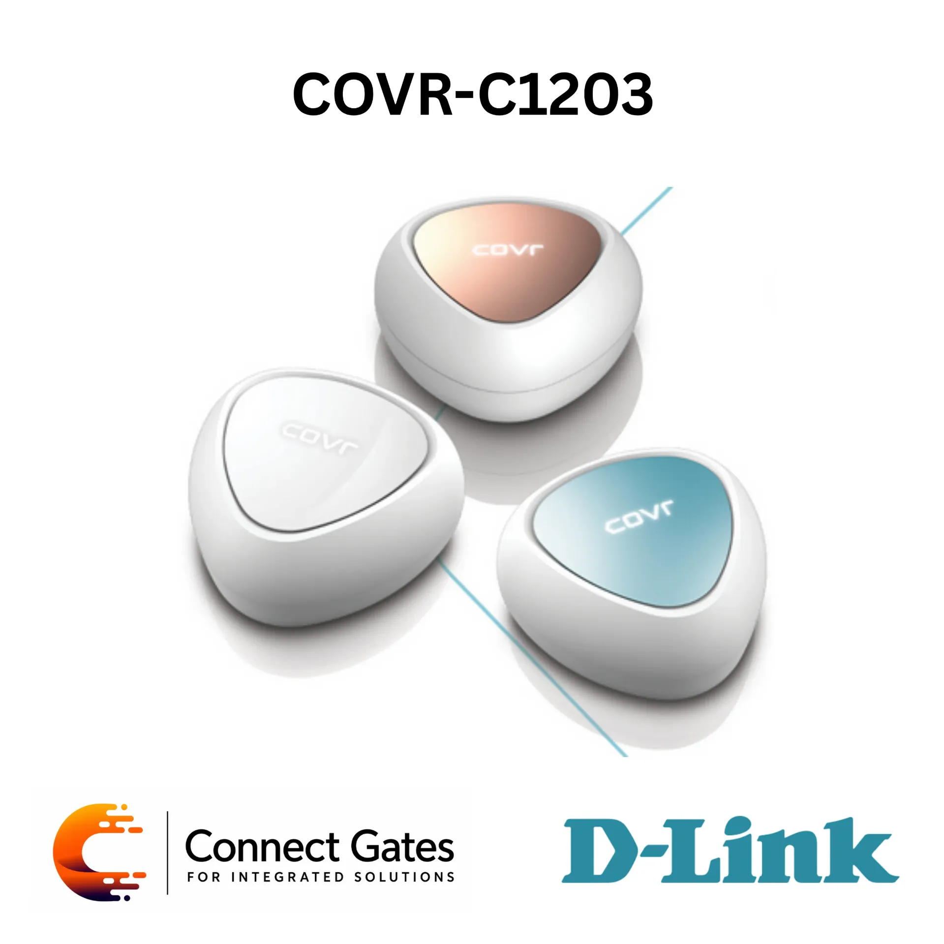 [Covr-C1203] D-Link COVR-C1203 – AC1200 Dual Band Whole Home Wi-Fi System with 3 Covr Points, Smart Roaming, Smart Steering, MU-MIMO & Gigabit Ethernet