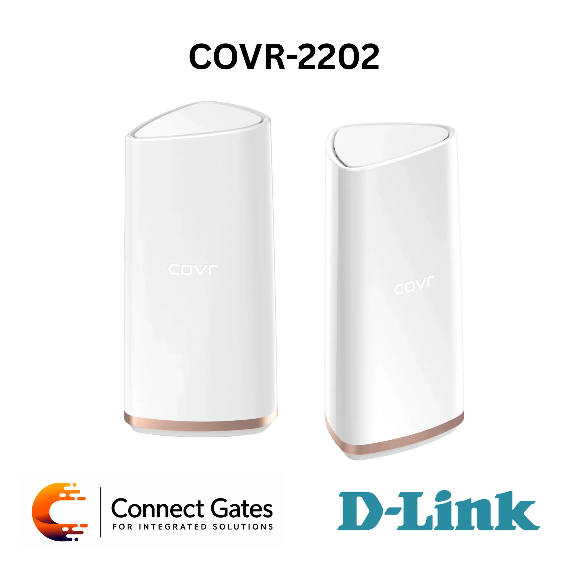D-Link COVR-2202 – AC2200 Tri-Band Whole Home Wi-Fi System with 2 Covr Points, Dedicated 5GHz Smart Backhaul, Smart Roaming, Smart Steering, MU-MIMO & Gigabit Ethernet