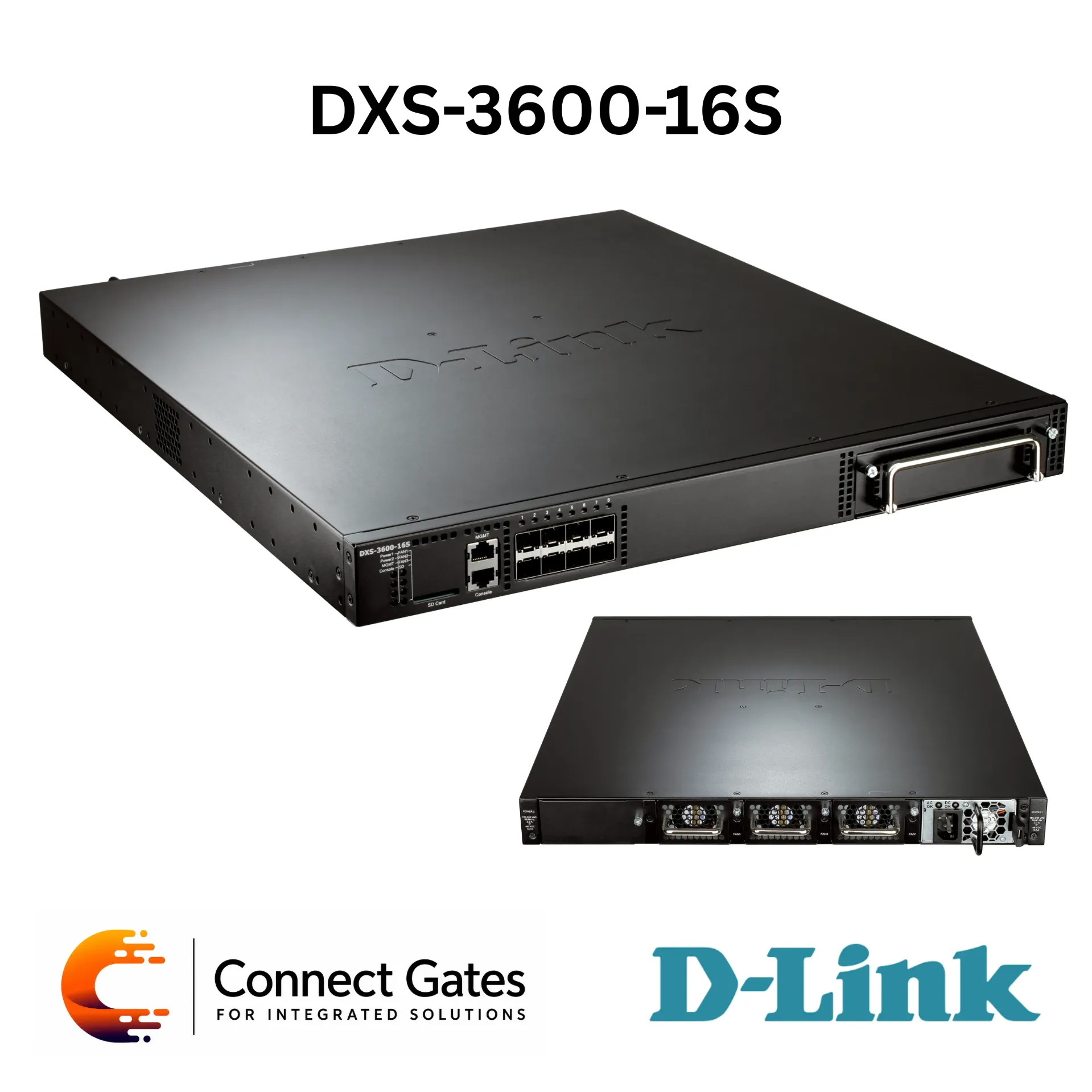 [DXS-3600-16S] D-Link DXS-3600-16S – 8-Port 10G SFP+ Layer 3 Stackable Managed Switch with Expansion Slot