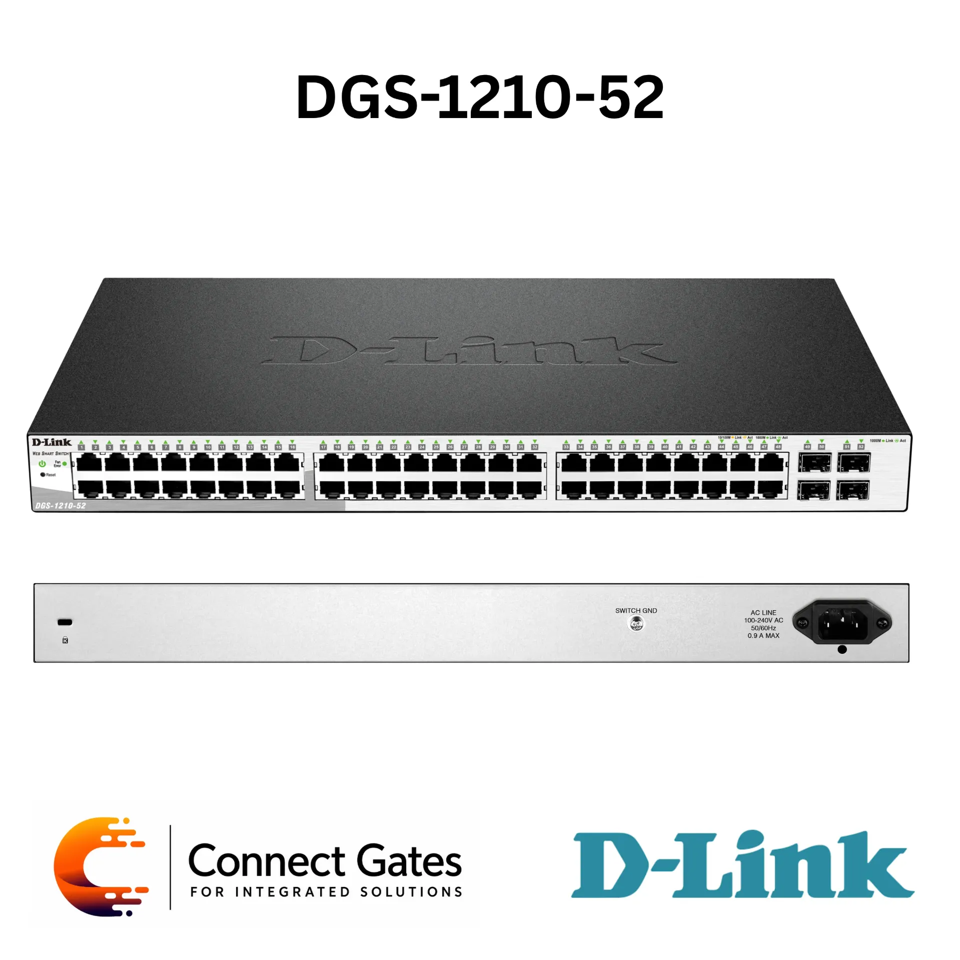 D-Link DGS-1210-52 – 48-Port Gigabit Smart Managed Switch with 4 × Combo SFP Ports