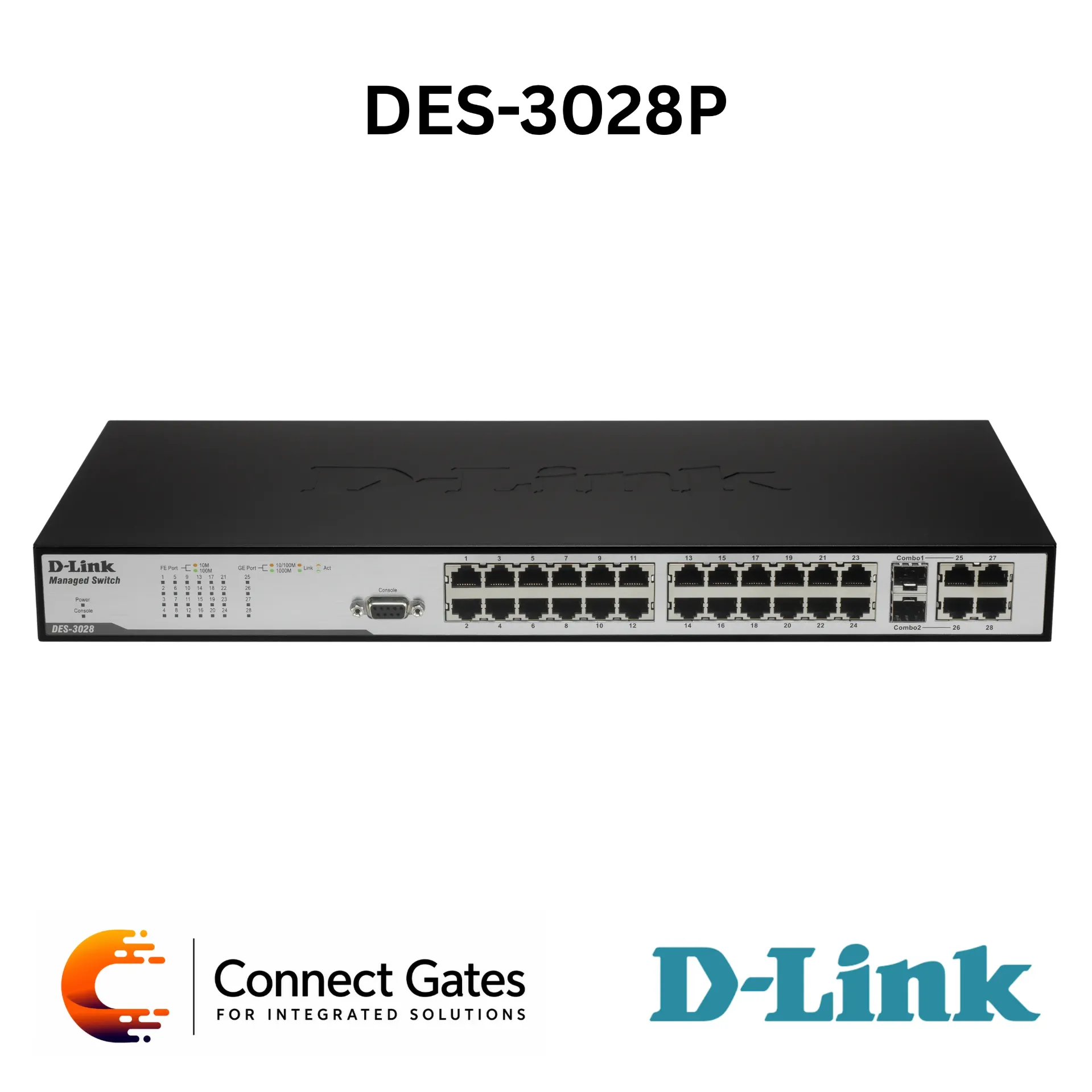 [DES-3028P] D-Link DES-3028P – 24-Port 10/100 Stackable Layer 2 Managed PoE Switch with 4 Gigabit Copper Ports & 2 Combo SFP Slots