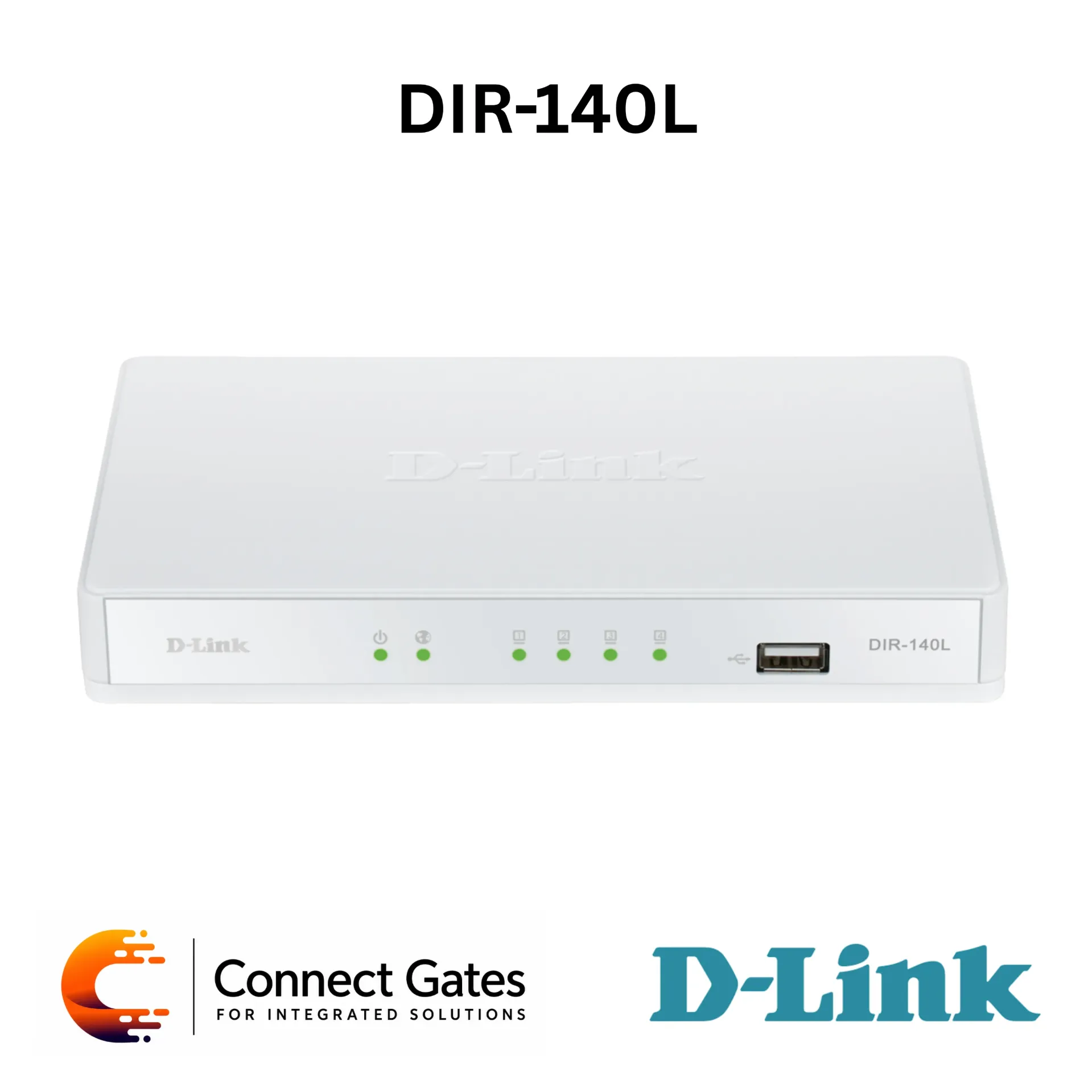 D-Link DIR-140L – Broadband Cloud VPN Router with 4-Port 10/100 Switch, WAN Port, USB 2.0, RS-232 COM, mydlink Cloud, 25 VPN Tunnels & NAT/SPI Firewall