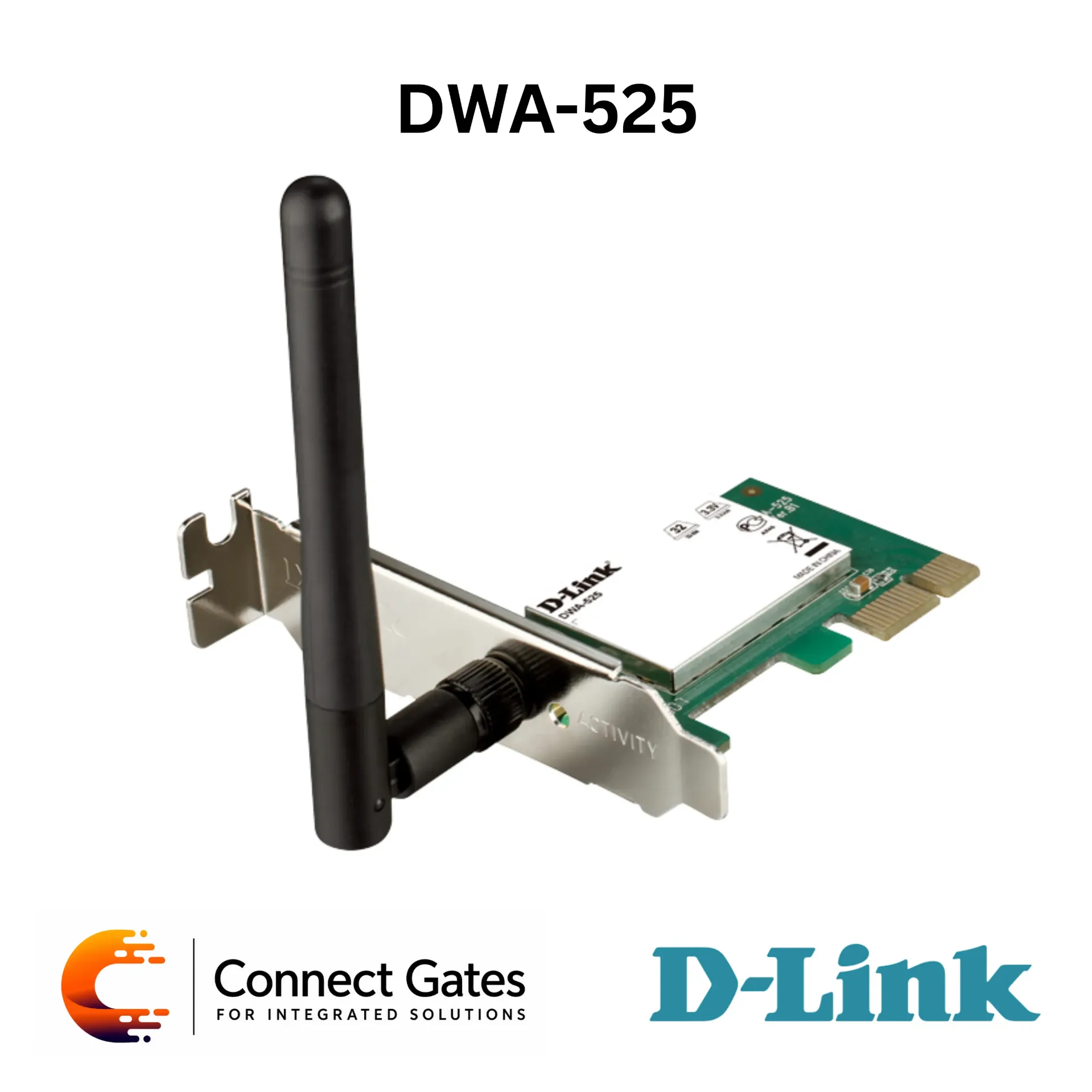 D-Link DWA-525 – Wireless N 150 PCI Desktop Adapter with 2dBi Detachable Antenna, WPS, WPA/WPA2 Security & 2.4GHz Wi-Fi Connectivity