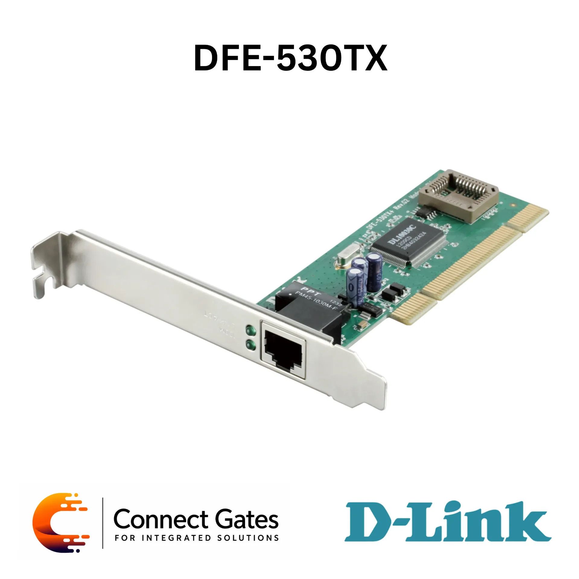 D-Link DFE-530TX – 10/100Mbps PCI Fast Ethernet Adapter with Auto-Sensing, Full-Duplex Support, Bus Master Performance & Comprehensive Driver Compatibility