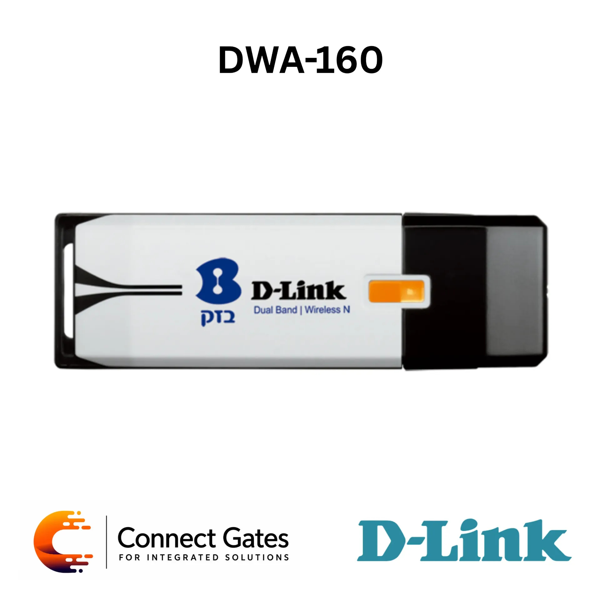 [DWA-160] D-Link DWA-160 – Wireless N600 Dual Band USB Adapter with USB 2.0, WPA/WPA2 Security, WPS Push Button & Link/Activity LED