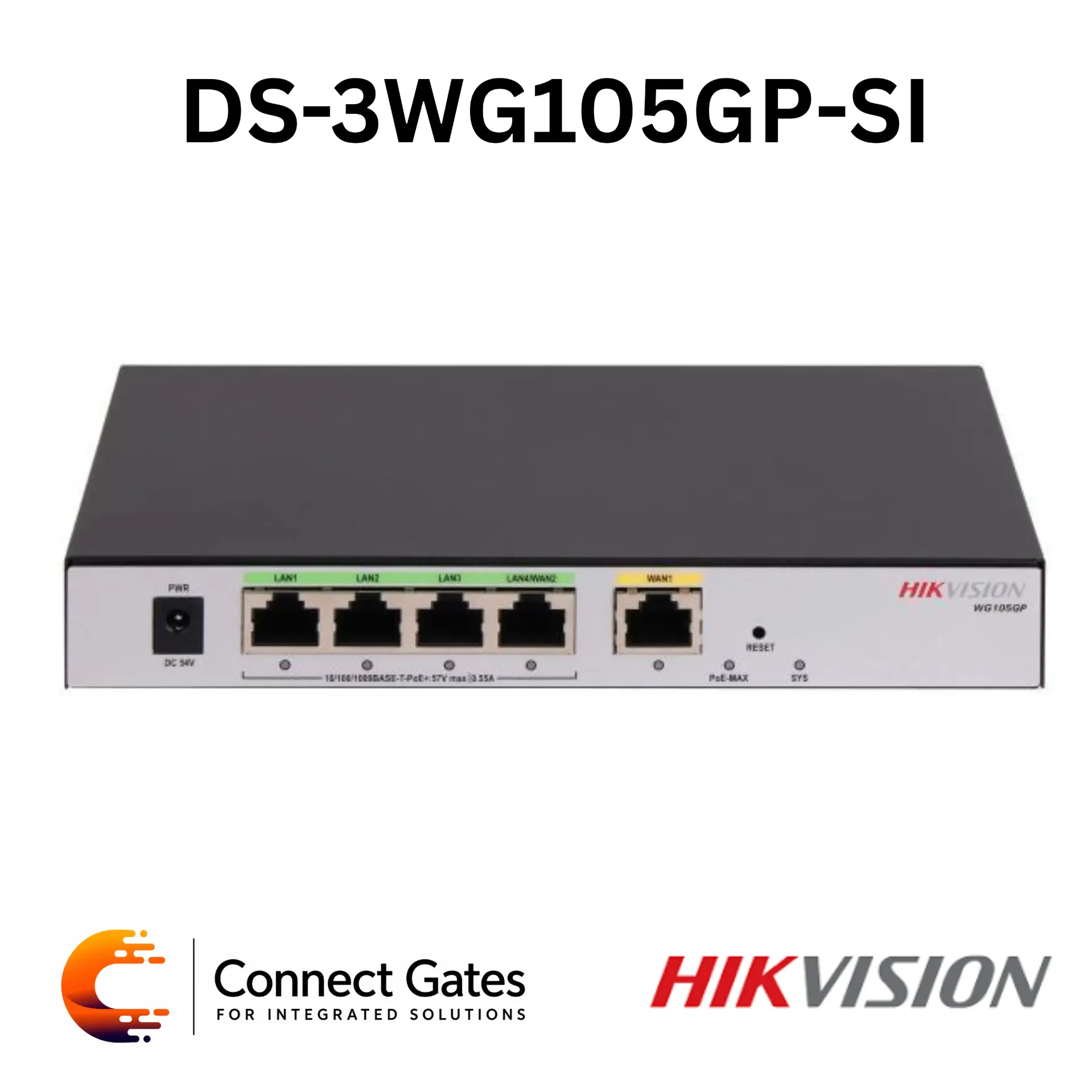 [DS-3WG105GP-SI] Hikvision DS-3WG105GP-SI – All in One 5 Port PoE AC Router