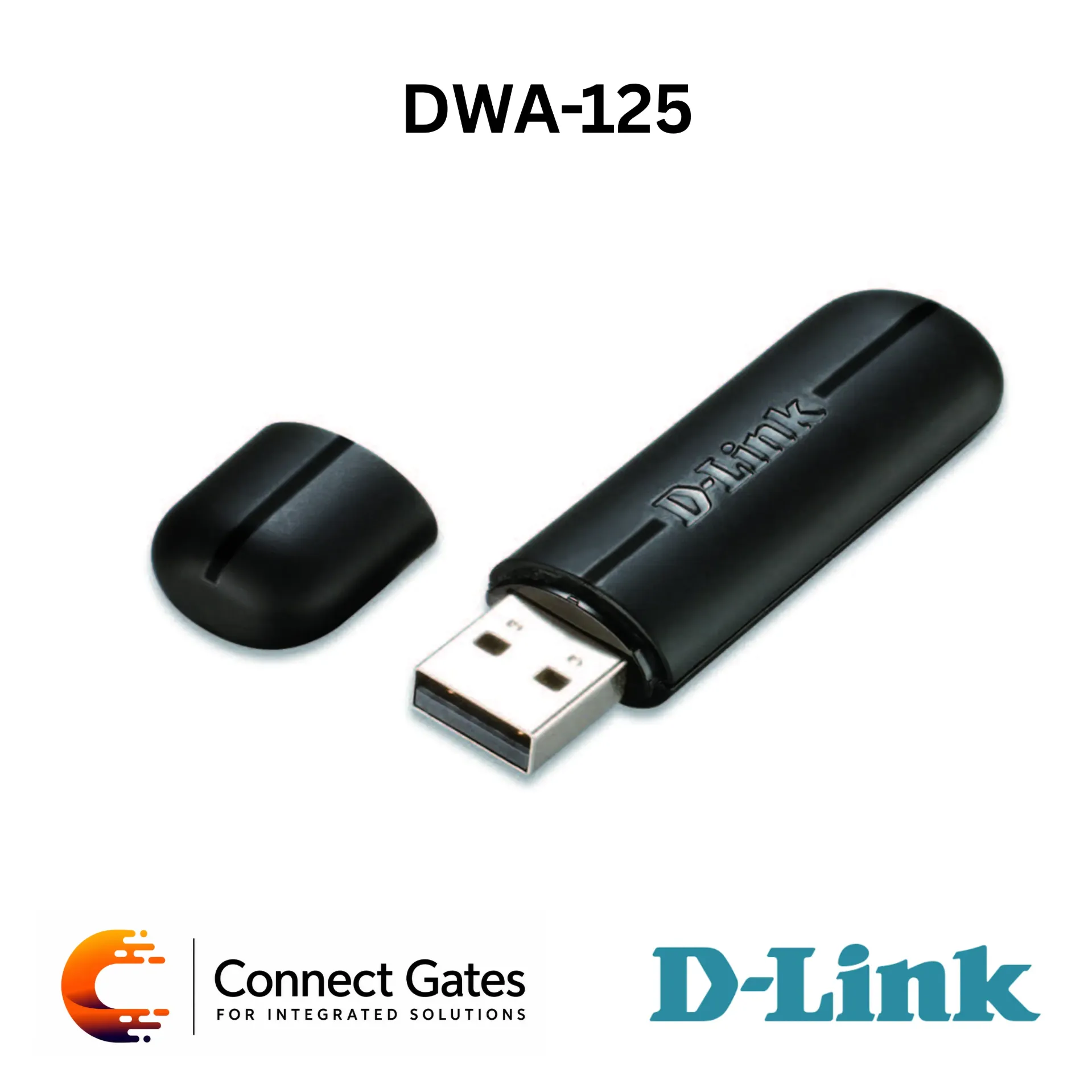D-Link DWA-125 – Wireless 150 USB Adapter with USB 2.0, 2.4GHz Wi-Fi, Integrated 2dBi Antenna, WEP/WPA/WPA2, WPS & Windows Support