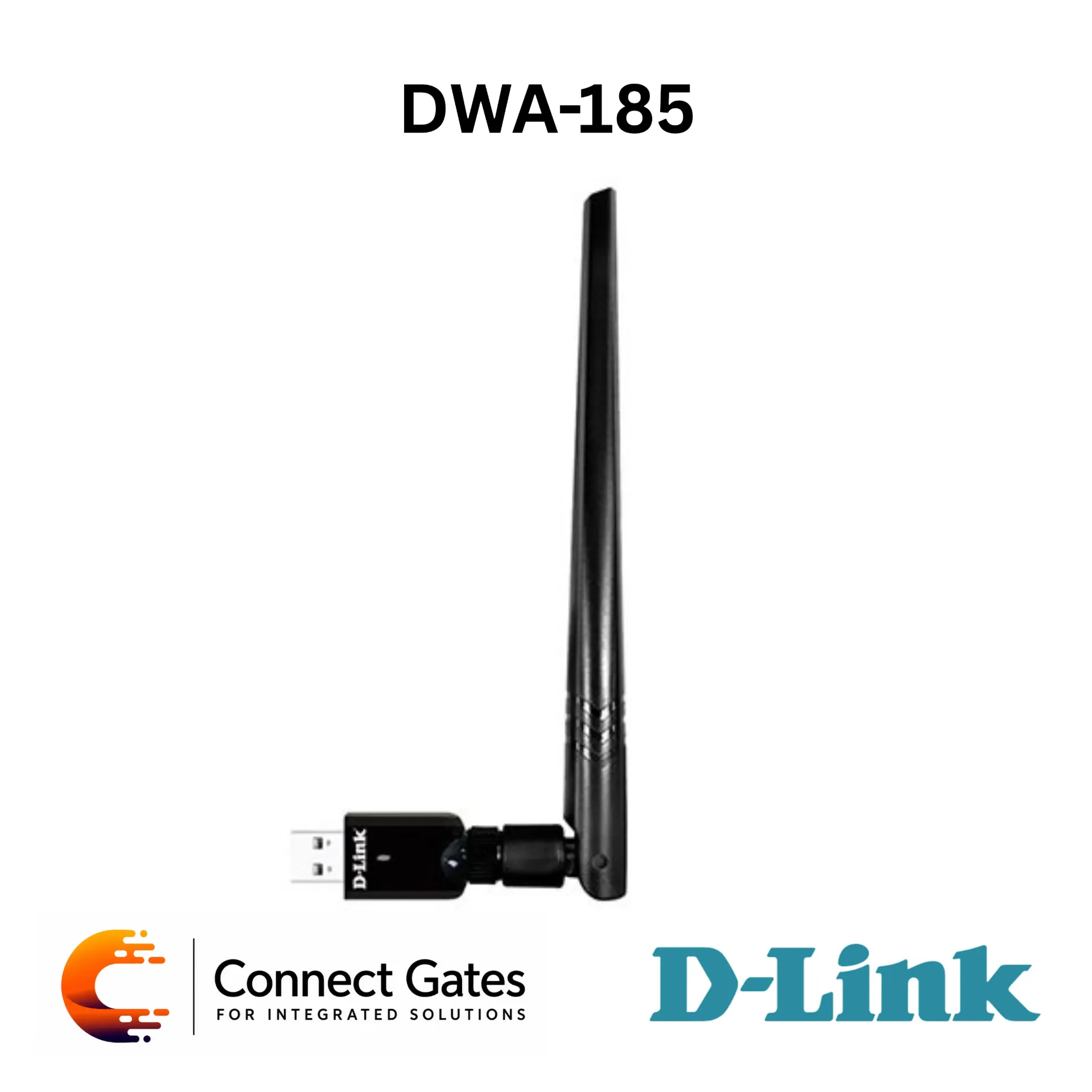 D-Link DWA-185 – Wireless AC1200 Dual Band USB 3.0 Adapter with External Detachable 5dBi Antenna, MU-MIMO, WPA/WPA2 Security & WPS