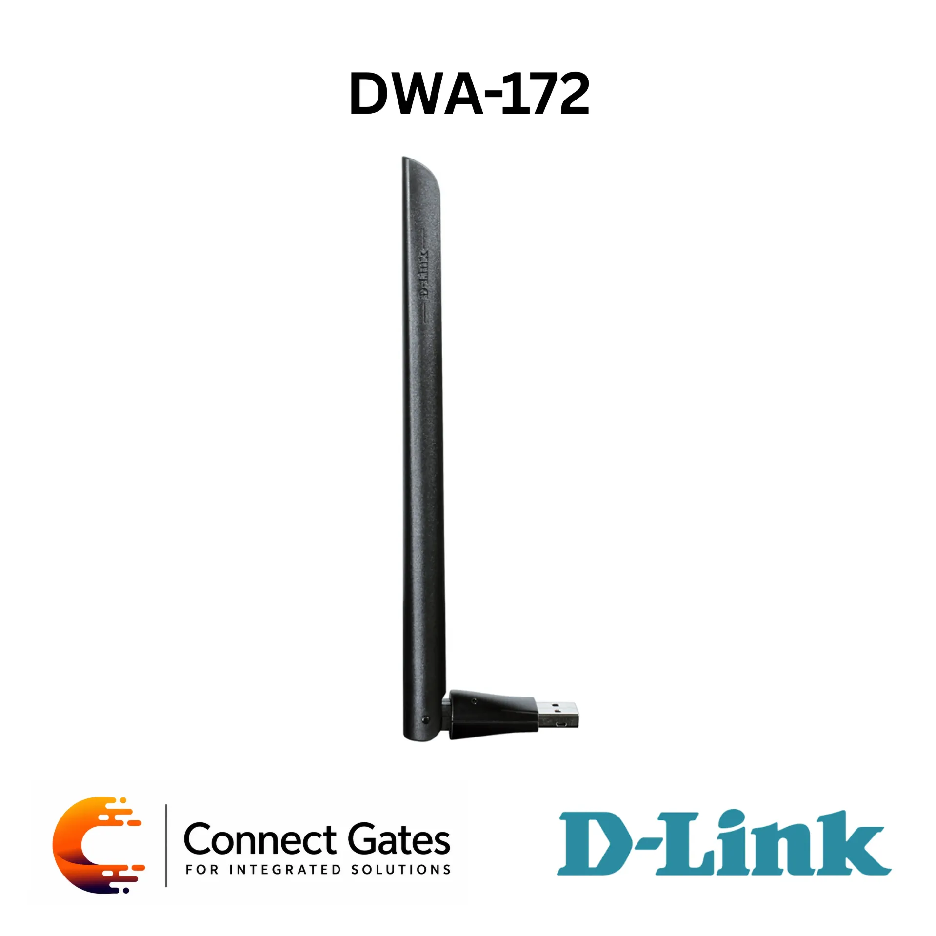 D-Link DWA-172 – Wireless AC600 Dual Band USB Adapter with USB 2.0, External Detachable 5dBi Antenna, MU-MIMO, WPA/WPA2 Security & WPS