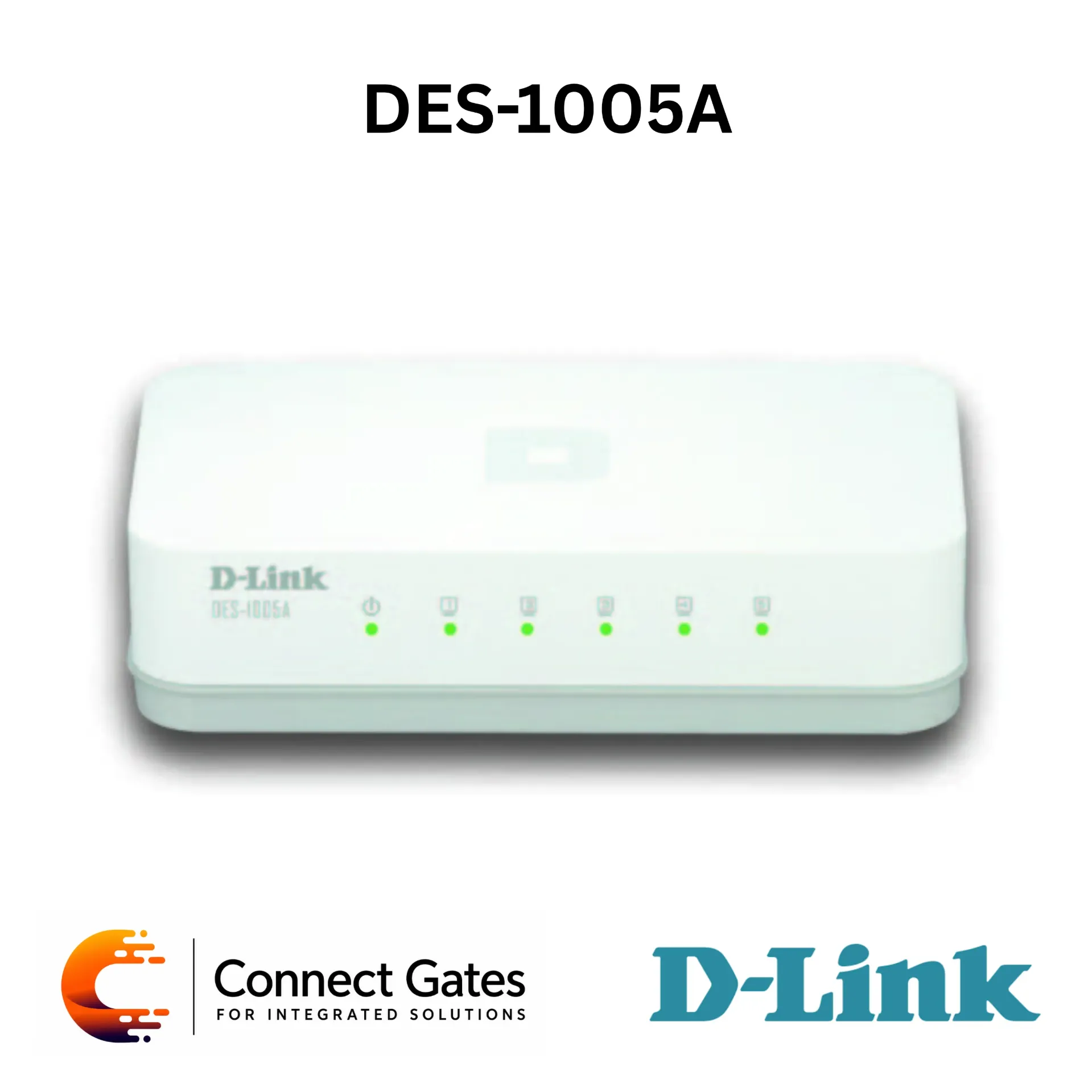 [DES-1005A] D-Link DES-1005A – 5-Port 10/100 Fast Ethernet Switch with Auto-Sensing Ports, Auto MDI/MDIX, Flow Control, Green Technology & Plug-and-Play Design