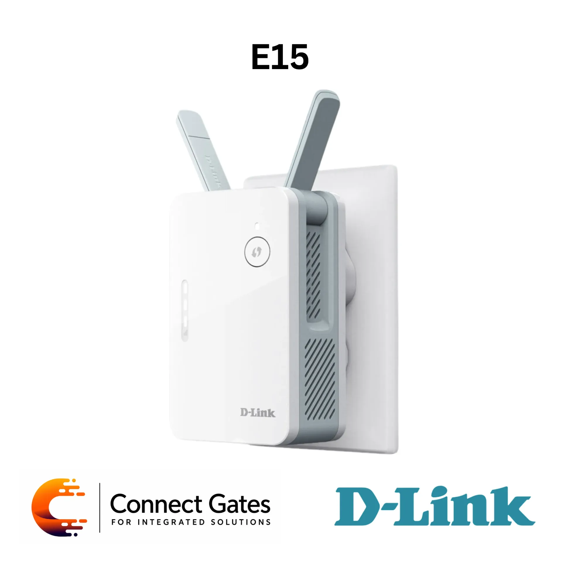[E15] D-Link E15 – AX1500 Wi-Fi 6 AI Range Extender with Dual-Band Wi-Fi, AI Mesh, Gigabit LAN Port, WPA3 Security, MU-MIMO, OFDMA & Wall Plug Design