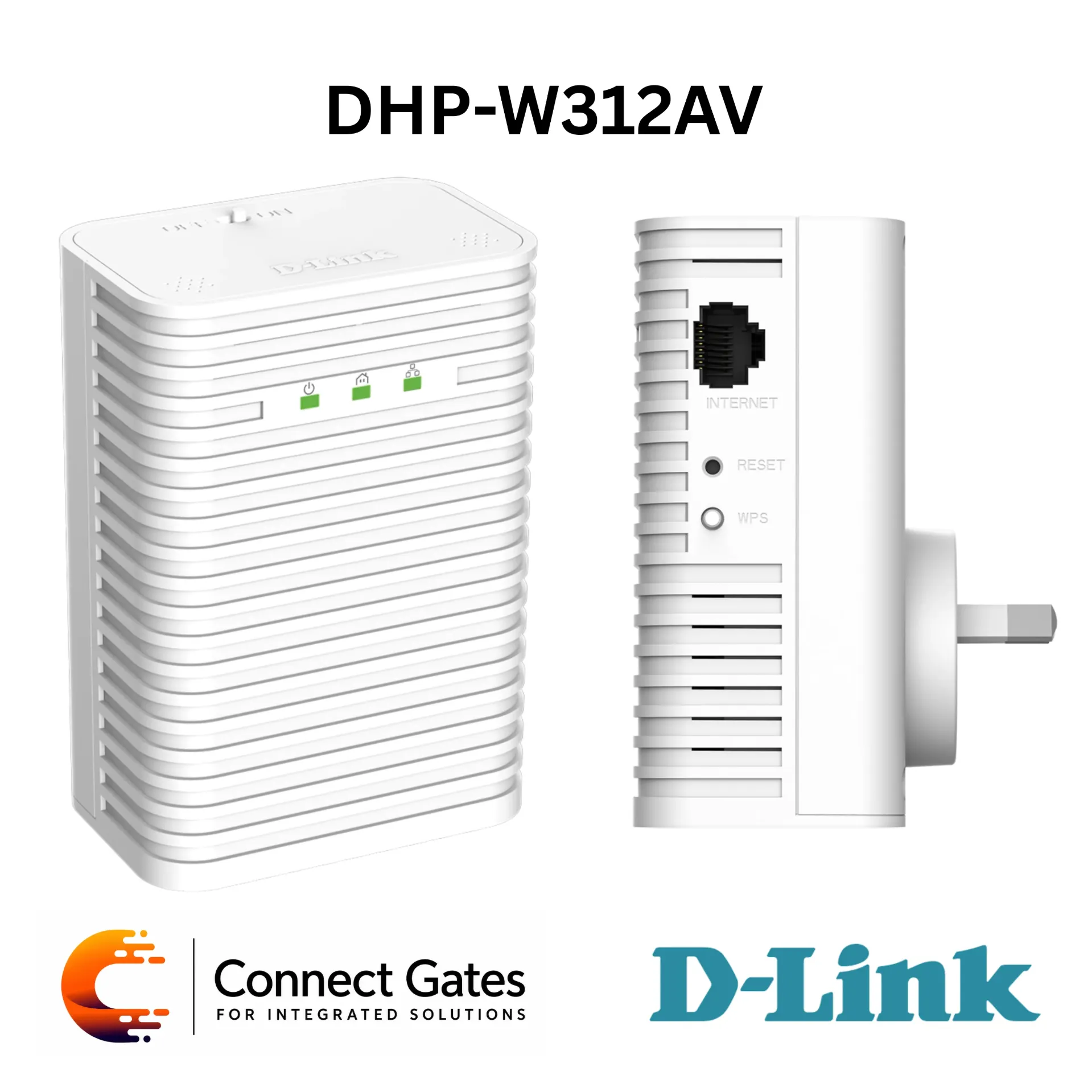 [DHP-W312AV] D-Link DHP-W312AV – Powerline AV 500 Wireless AC600 Extender with Dual-Band Wi-Fi, 10/100 LAN Port, HomePlug AV, IEEE 1901, WPS, 128-bit AES Encryption & Plug-in Design