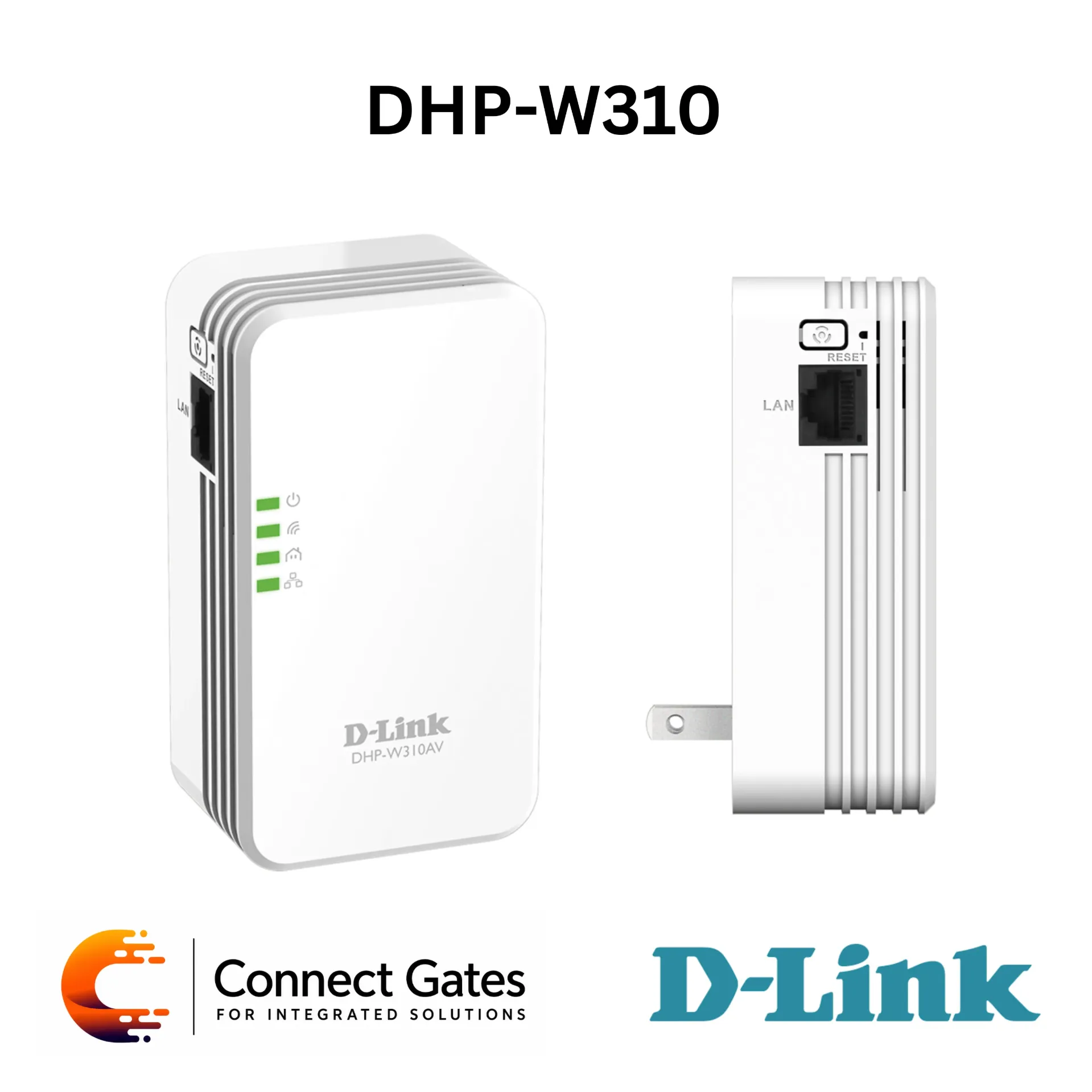 D-Link DHP-W310AV – Powerline AV+ Wireless N Mini Extender with Powerline 200Mbps+, Wireless N300, 10/100 LAN Port, HomePlug AV, IEEE 1901, WPS, 128-bit AES Encryption & WMM QoS