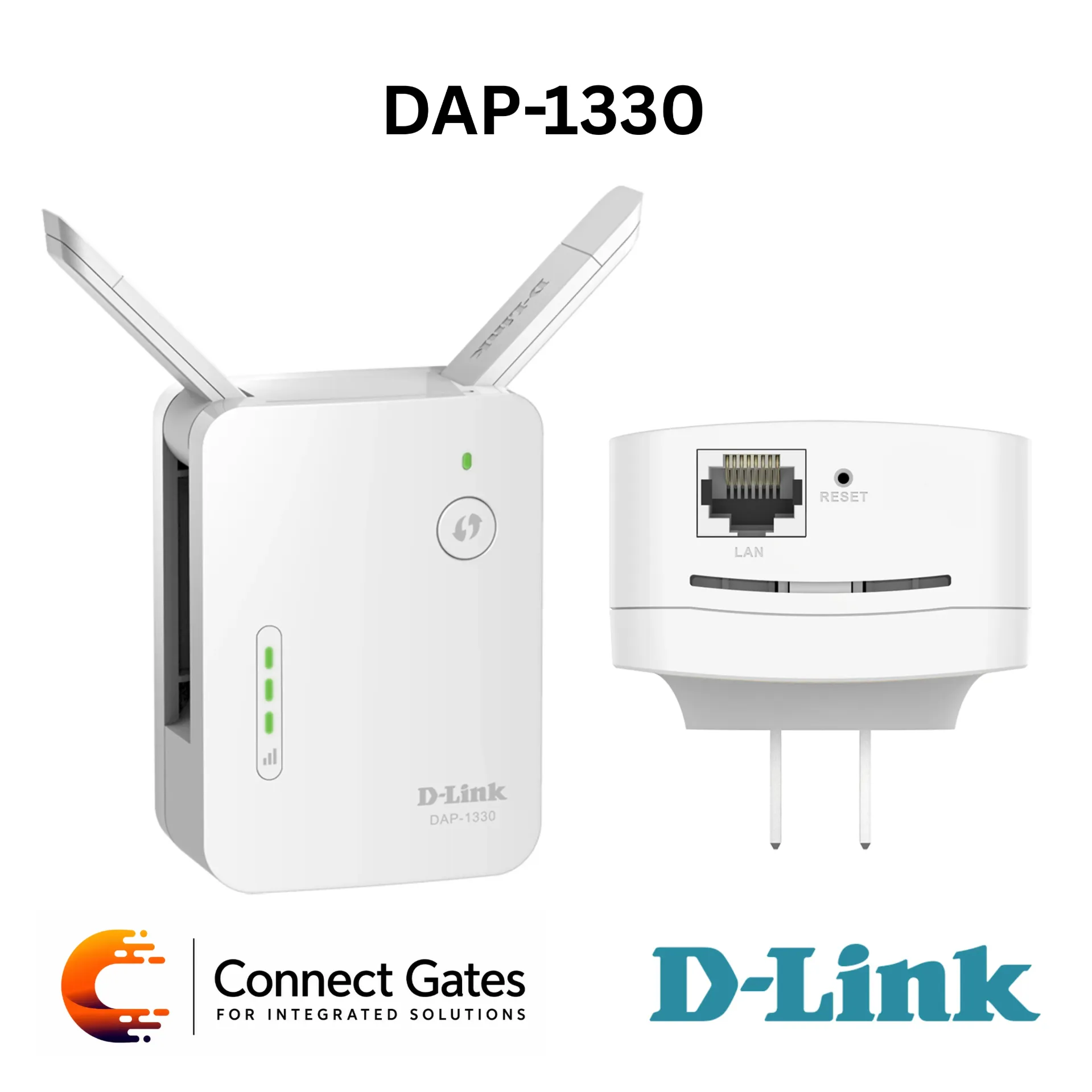 [DAP-1330] D-Link DAP-1330 – N300 Wi-Fi Range Extender with Wireless N, 10/100 Fast Ethernet Port, WPS, WPA/WPA2 Security, QRS Mobile App, Signal Strength Indicator & Wall Plug Design