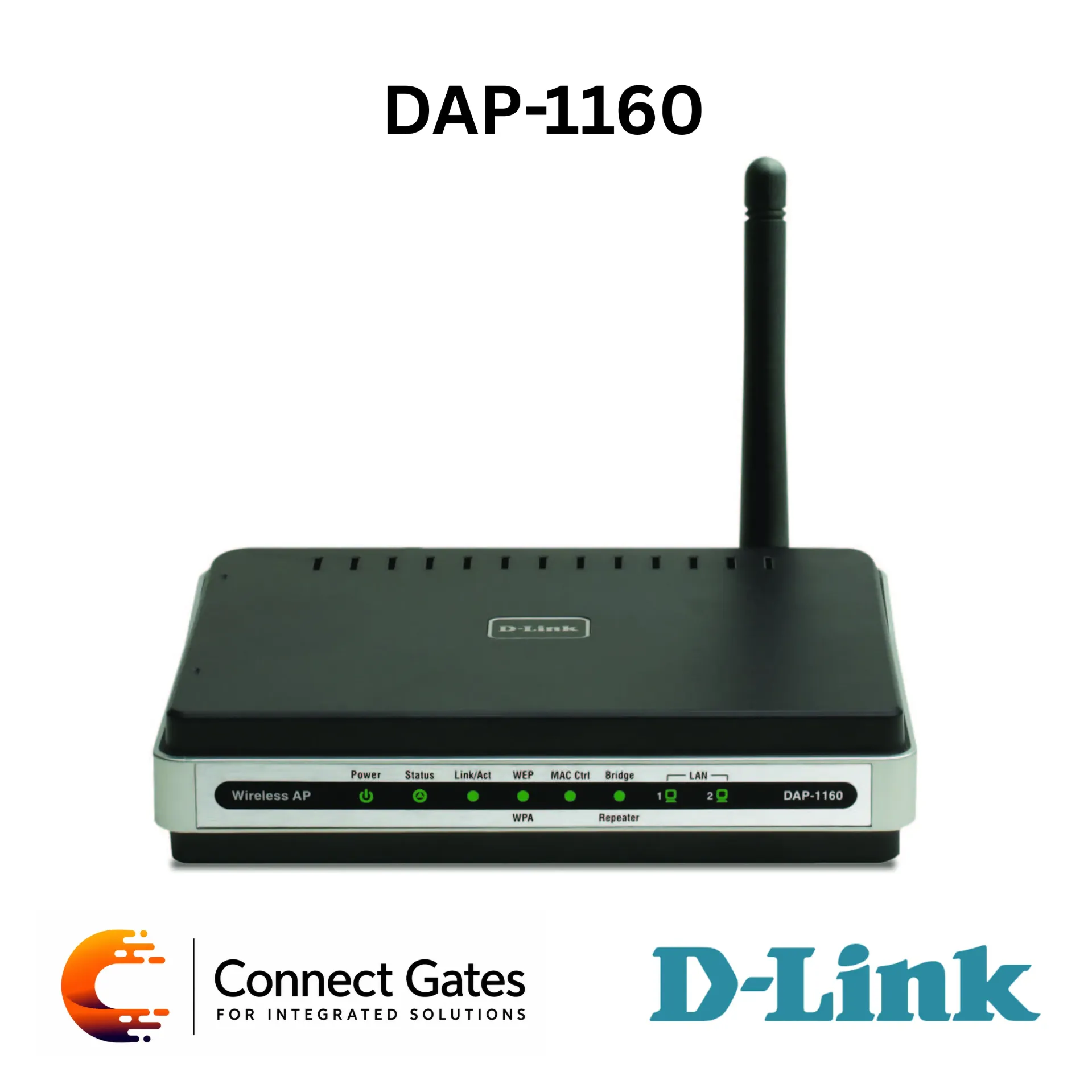 [DAP-1160] D-Link DAP-1160 – Wireless N150 Bridge / Access Point with AP Mode, Wireless Client Mode, 2× Fast Ethernet LAN Ports, WPS, WPA/WPA2 Security, WEP Encryption & 5dBi External Antenna