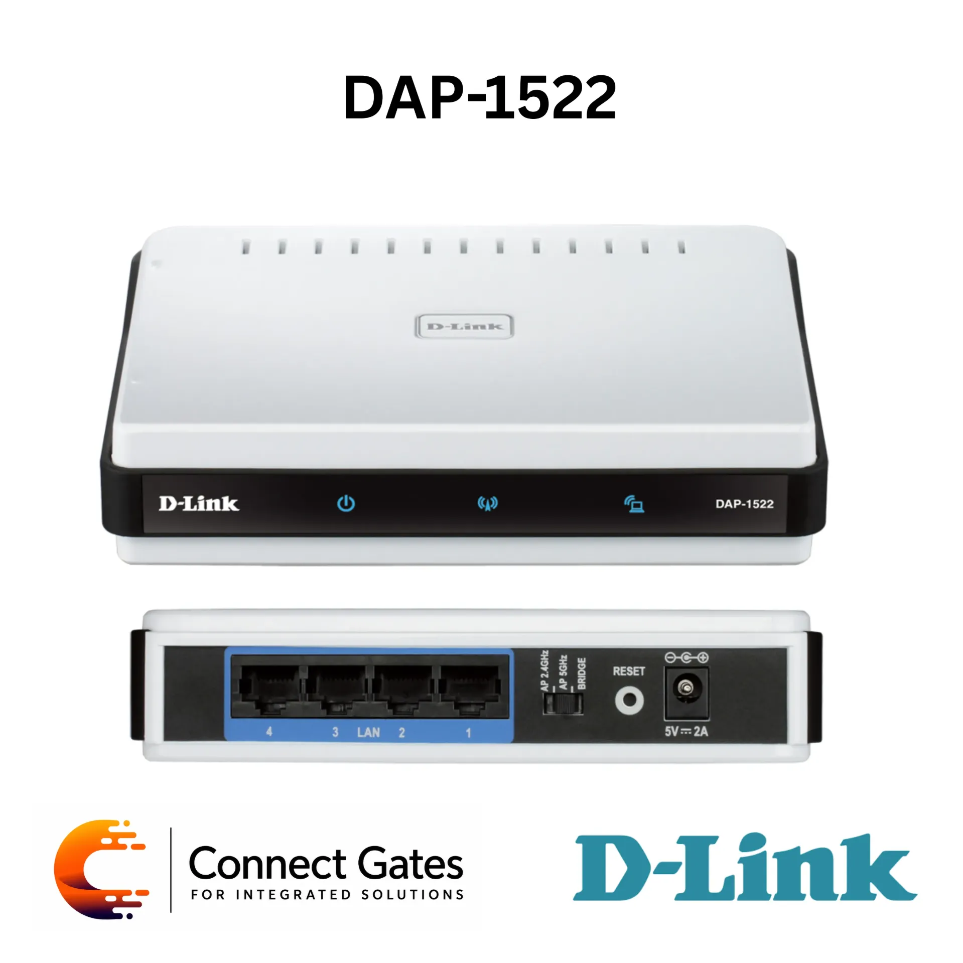 [DAP-1522] D-Link DAP-1522 – Xtreme N Duo Wireless Bridge / Access Point with Selectable Dual-Band 2.4GHz / 5GHz Wireless N, 4× Gigabit LAN Ports, AP / Bridge / Auto Modes, QoS, Traffic Manager, WPA/WPA2 Security & WPS